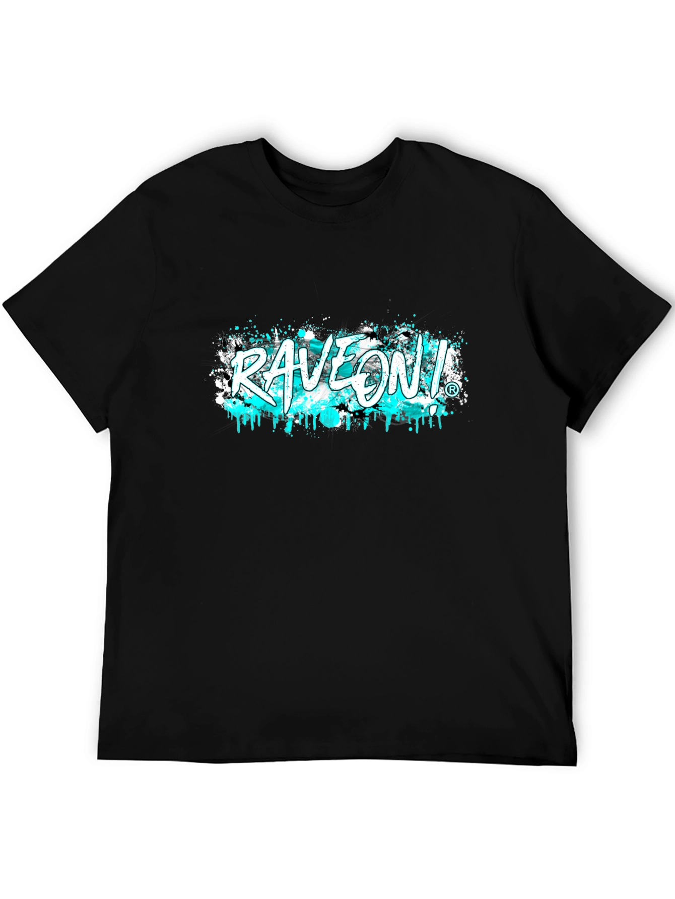 RaveOn! Graphic Tee - Black Cotton T-Shirt