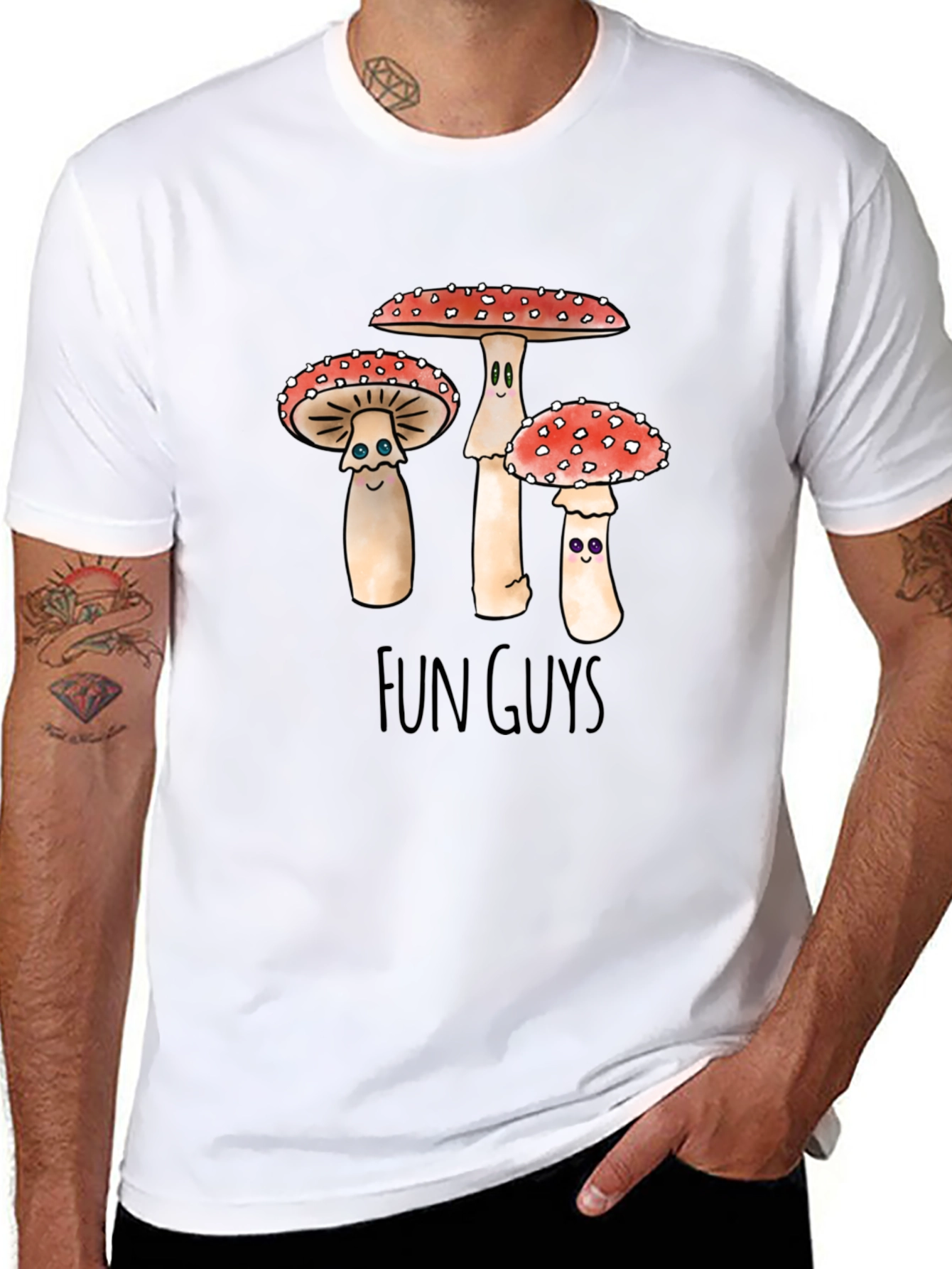 Fun Guys Graphic T-Shirt - Mushroom Humor