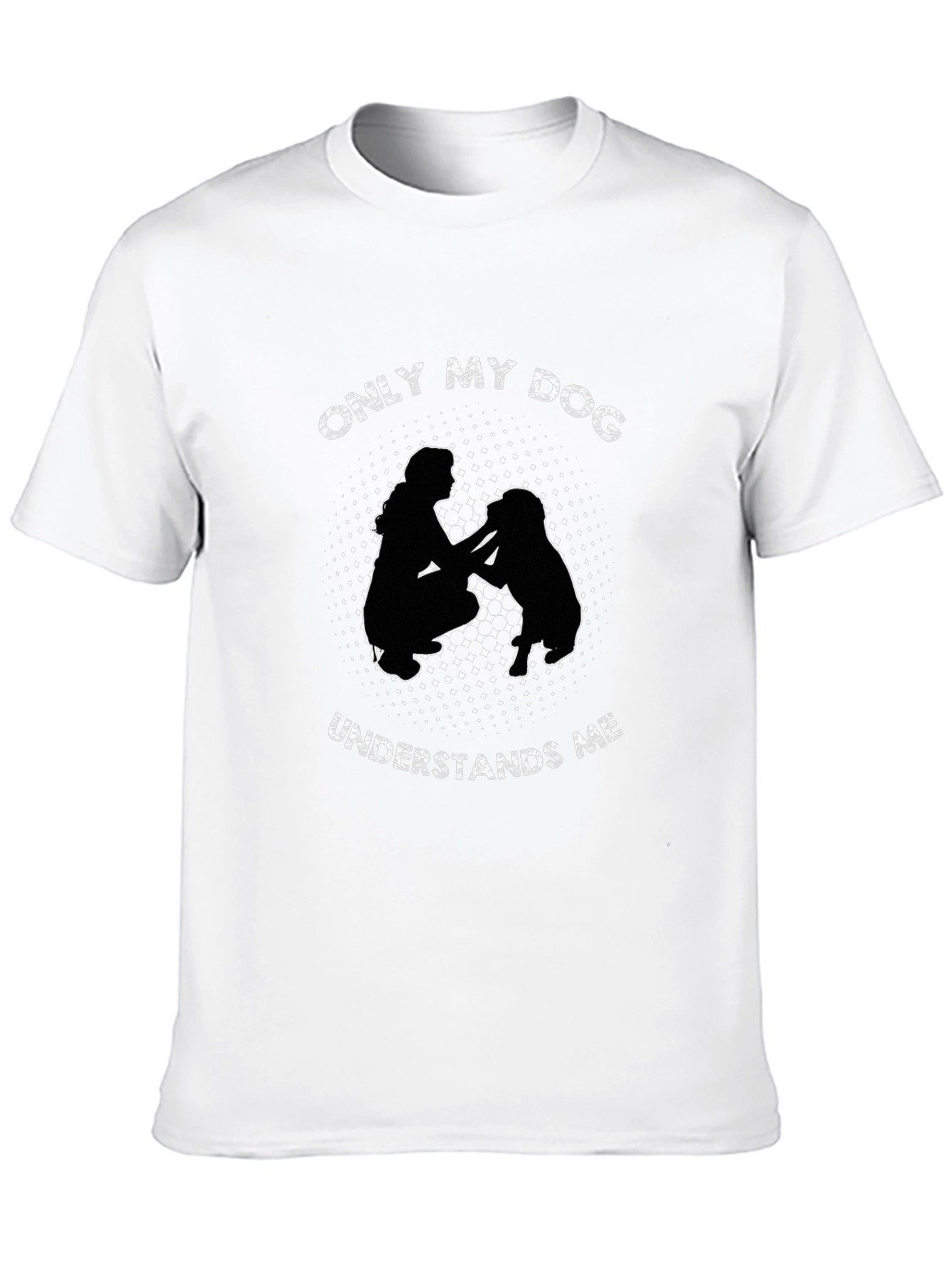 Only My Dog Understands Me Black T-Shirt