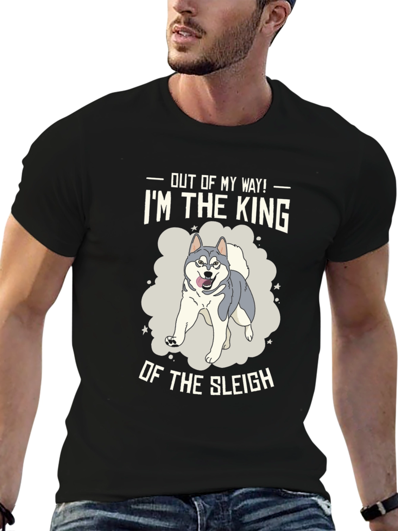 King of the Sleigh Dog Graphic T-Shirt