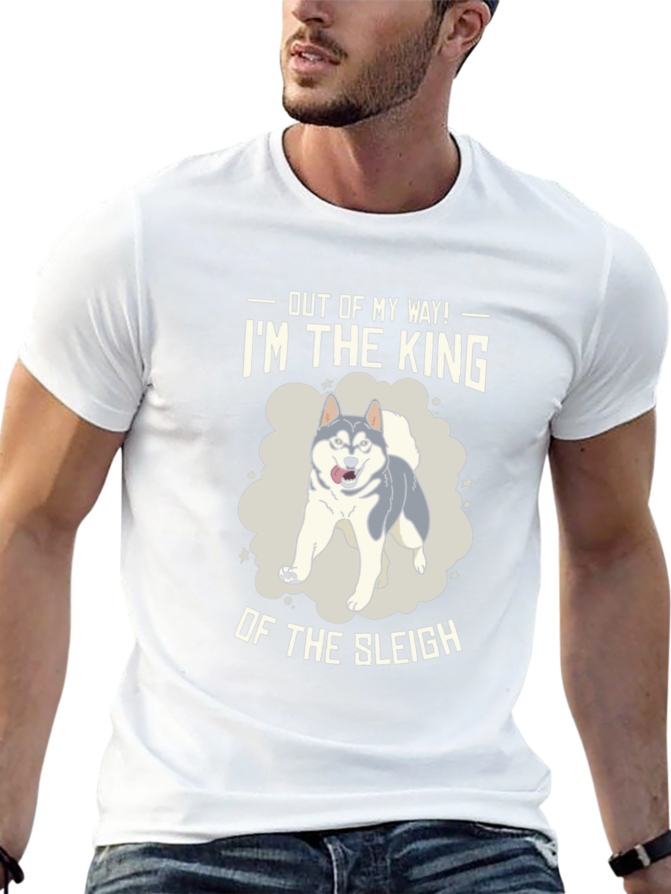 King of the Sleigh Dog Graphic T-Shirt