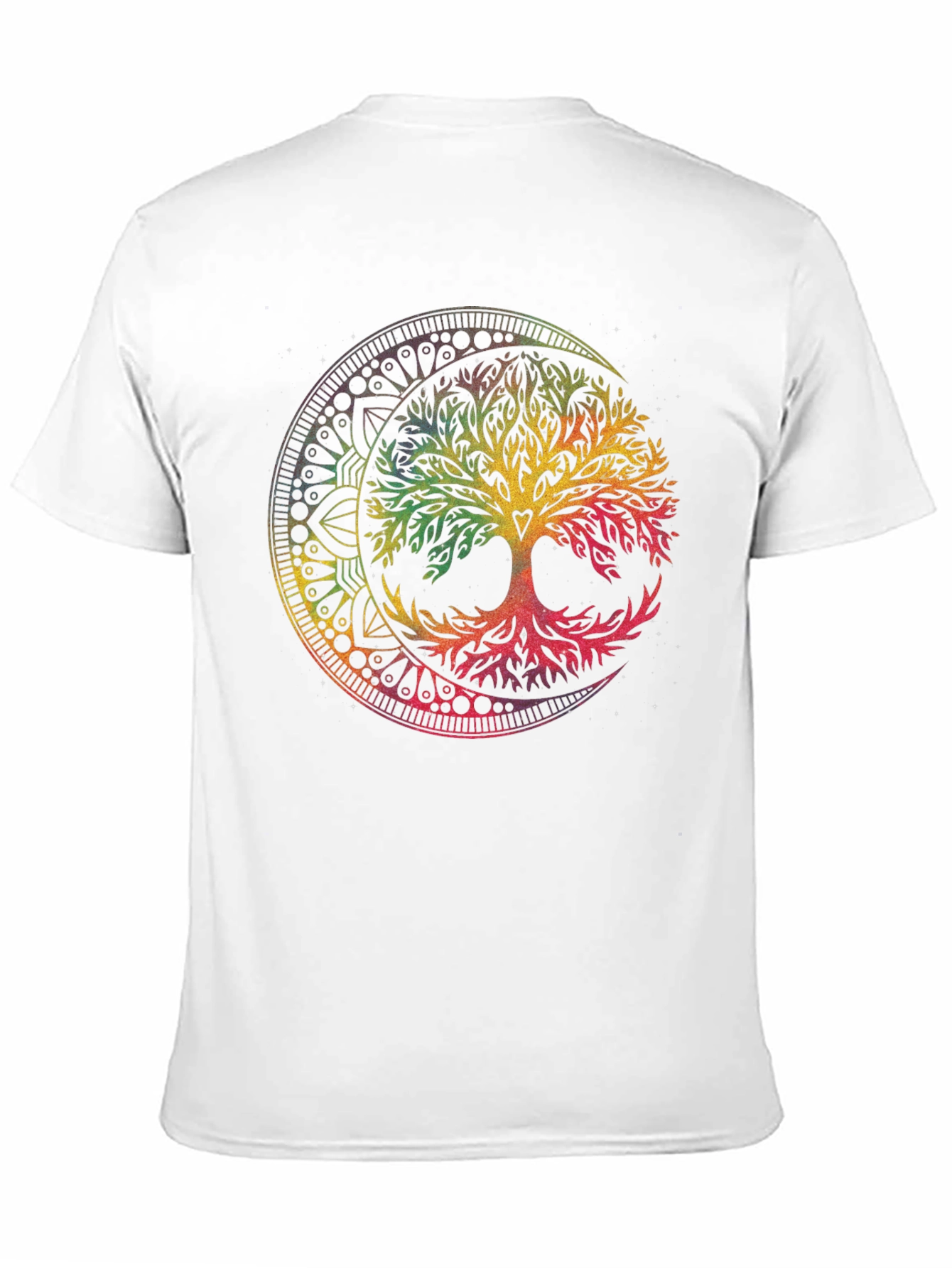 Tree of Life Mandala Graphic T-Shirt - Black