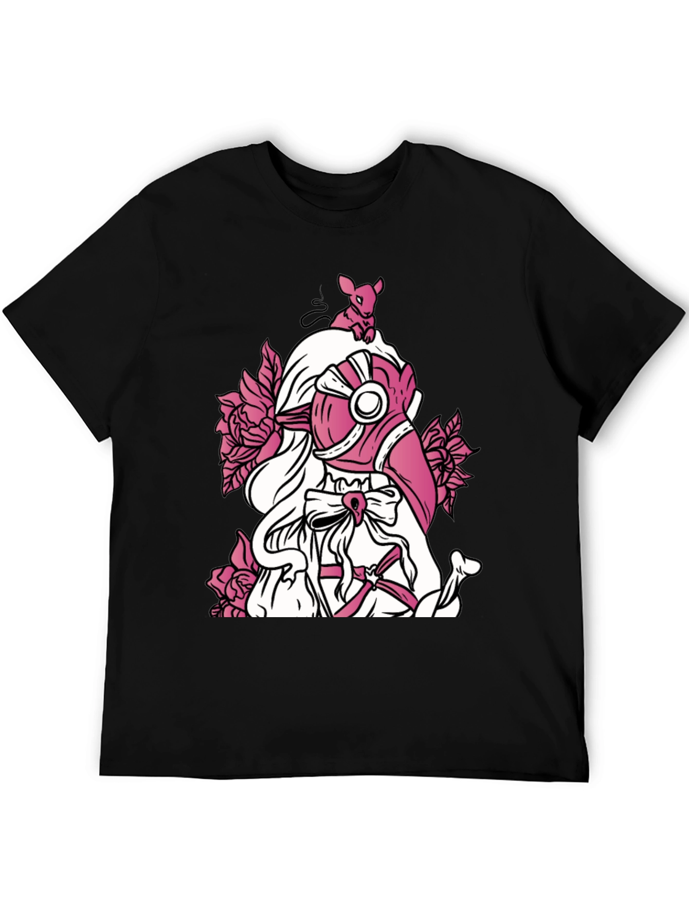 Gothic Floral Plague Doctor T-Shirt