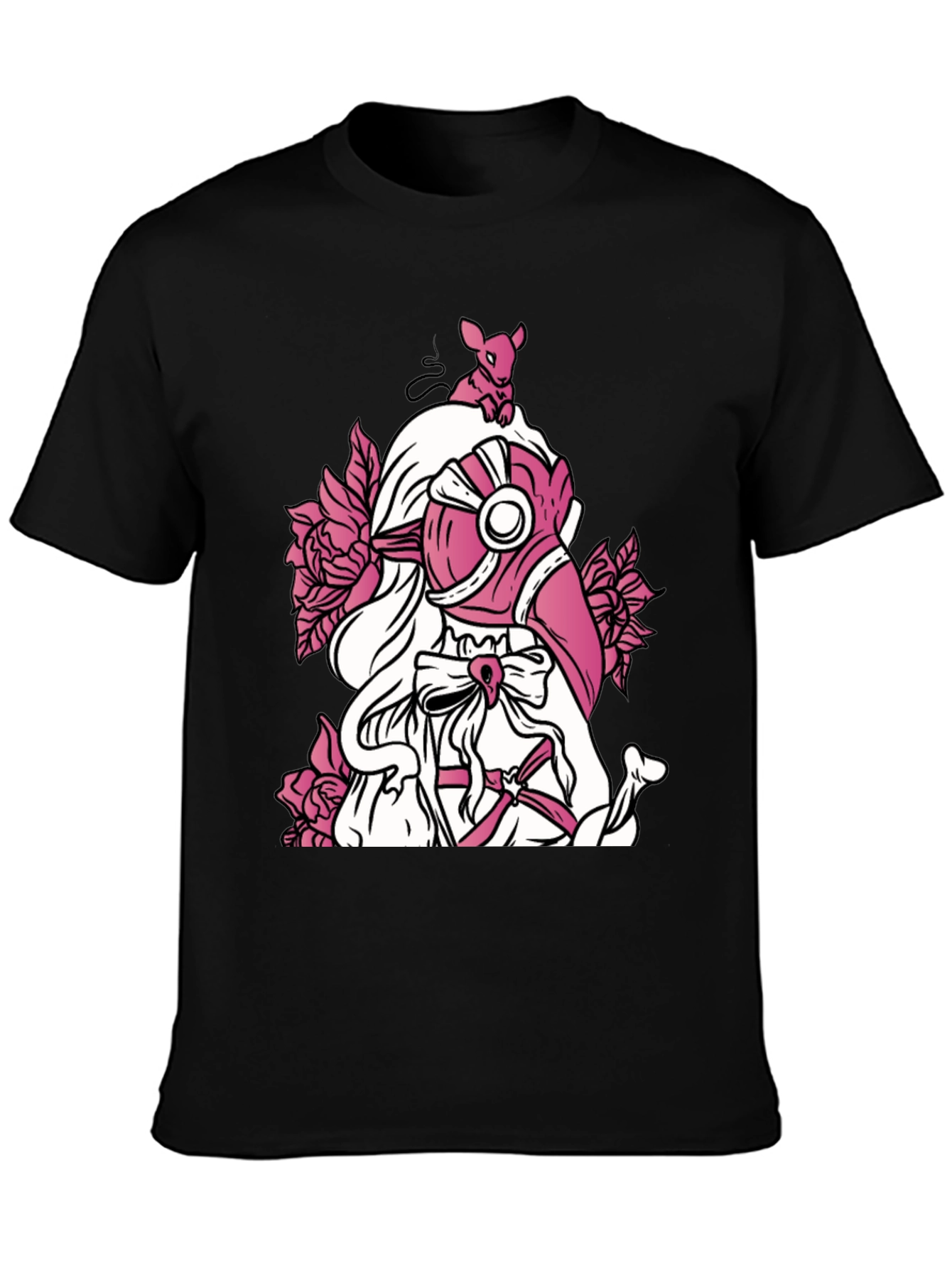 Gothic Floral Plague Doctor T-Shirt