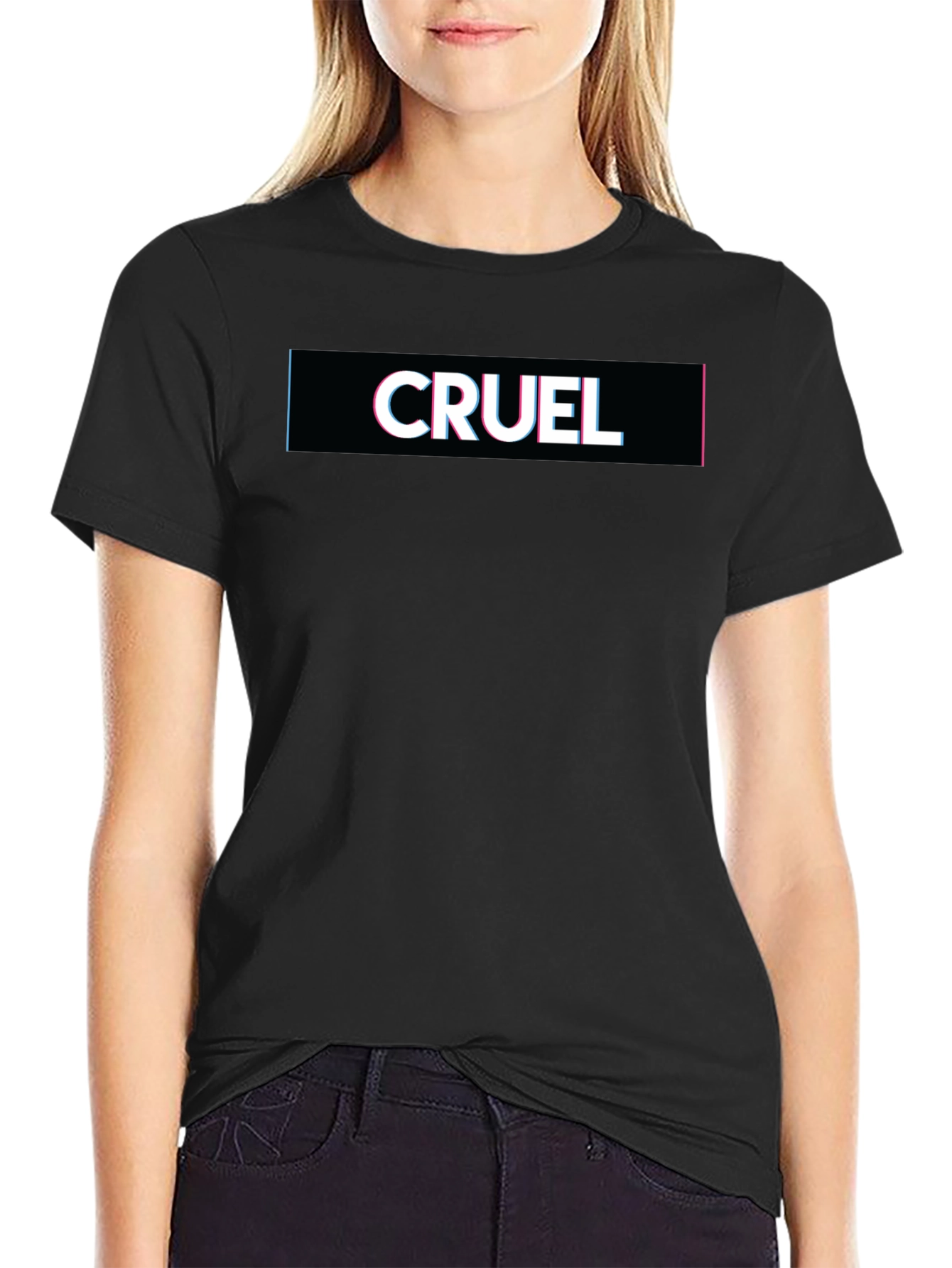 Cruel Graphic Tee - Classic Black Cotton T-Shirt