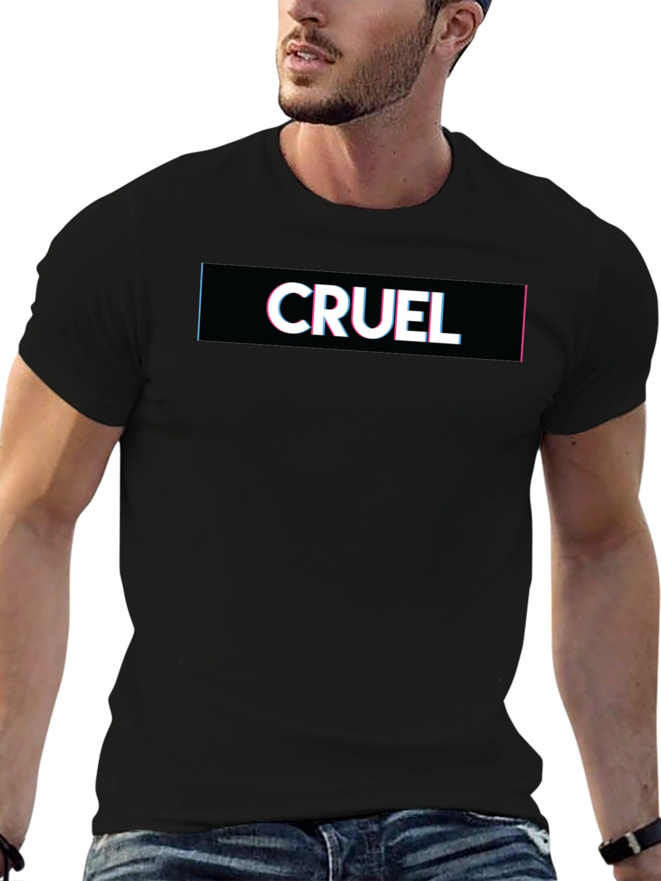 Cruel Graphic Tee - Classic Black Cotton T-Shirt
