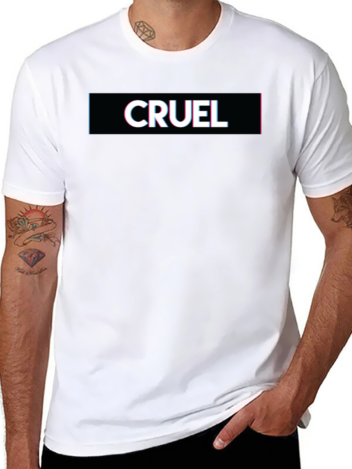 Cruel Graphic Tee - Classic Black Cotton T-Shirt