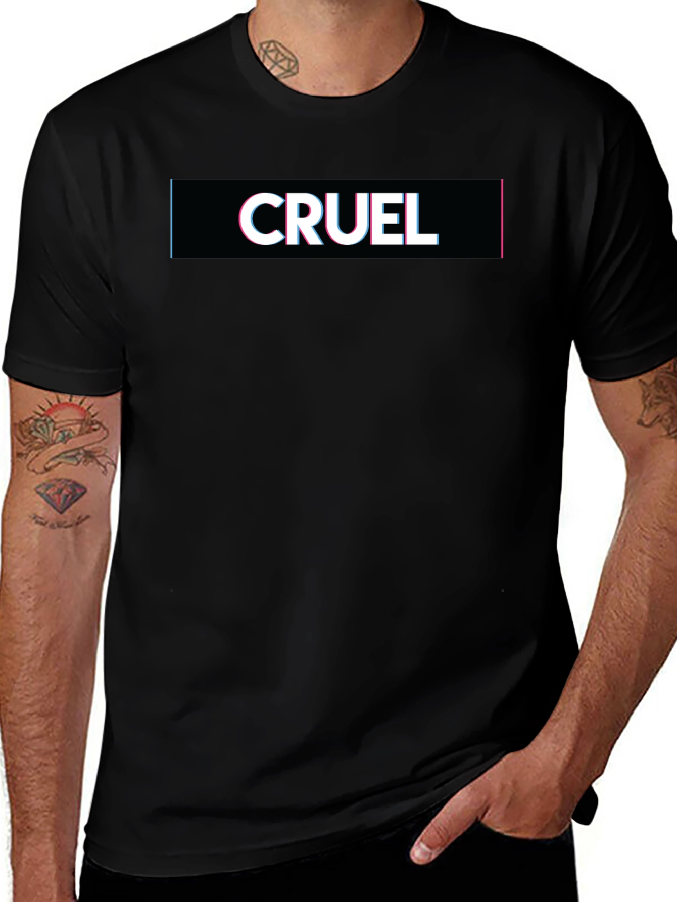 Cruel Graphic Tee - Classic Black Cotton T-Shirt