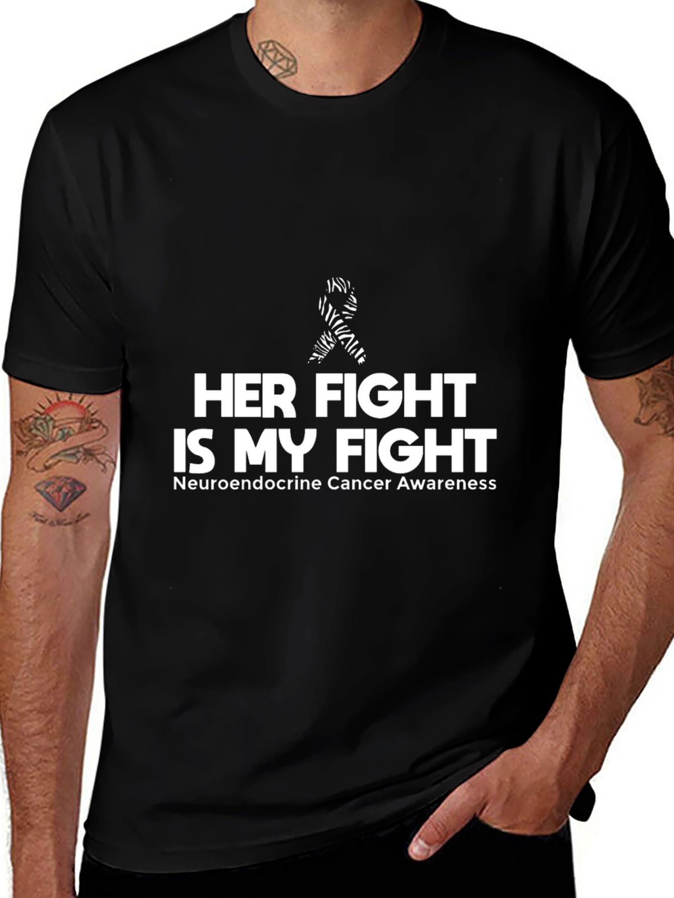 Her Fight is My Fight Neuroendocrine Cancer Awareness T-Shirt