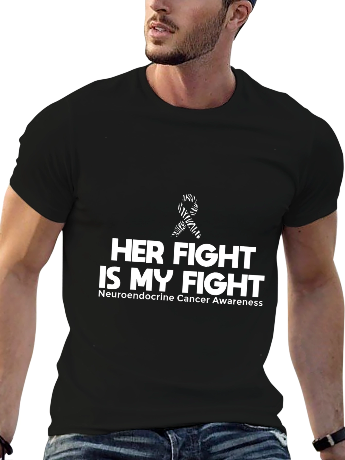 Her Fight is My Fight Neuroendocrine Cancer Awareness T-Shirt