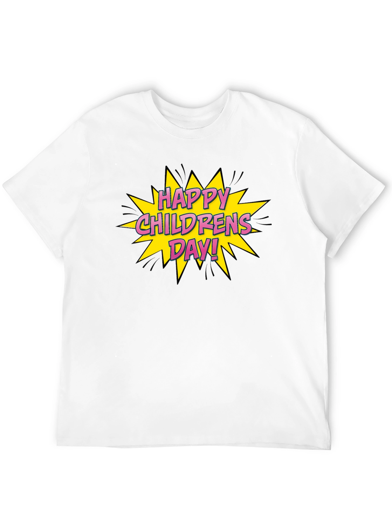 Happy Childrens Day Graphic Tee - Black