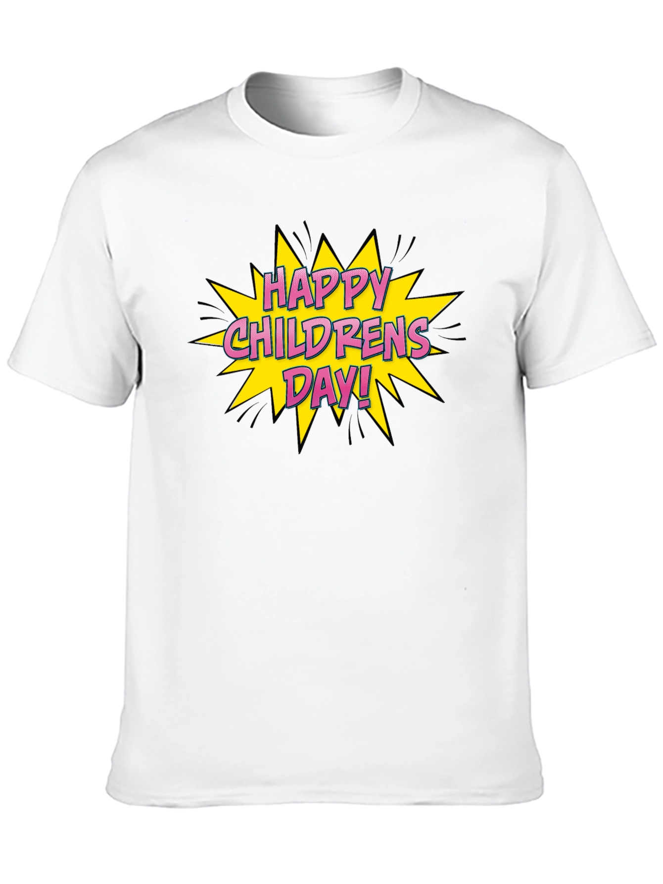 Happy Childrens Day Graphic Tee - Black
