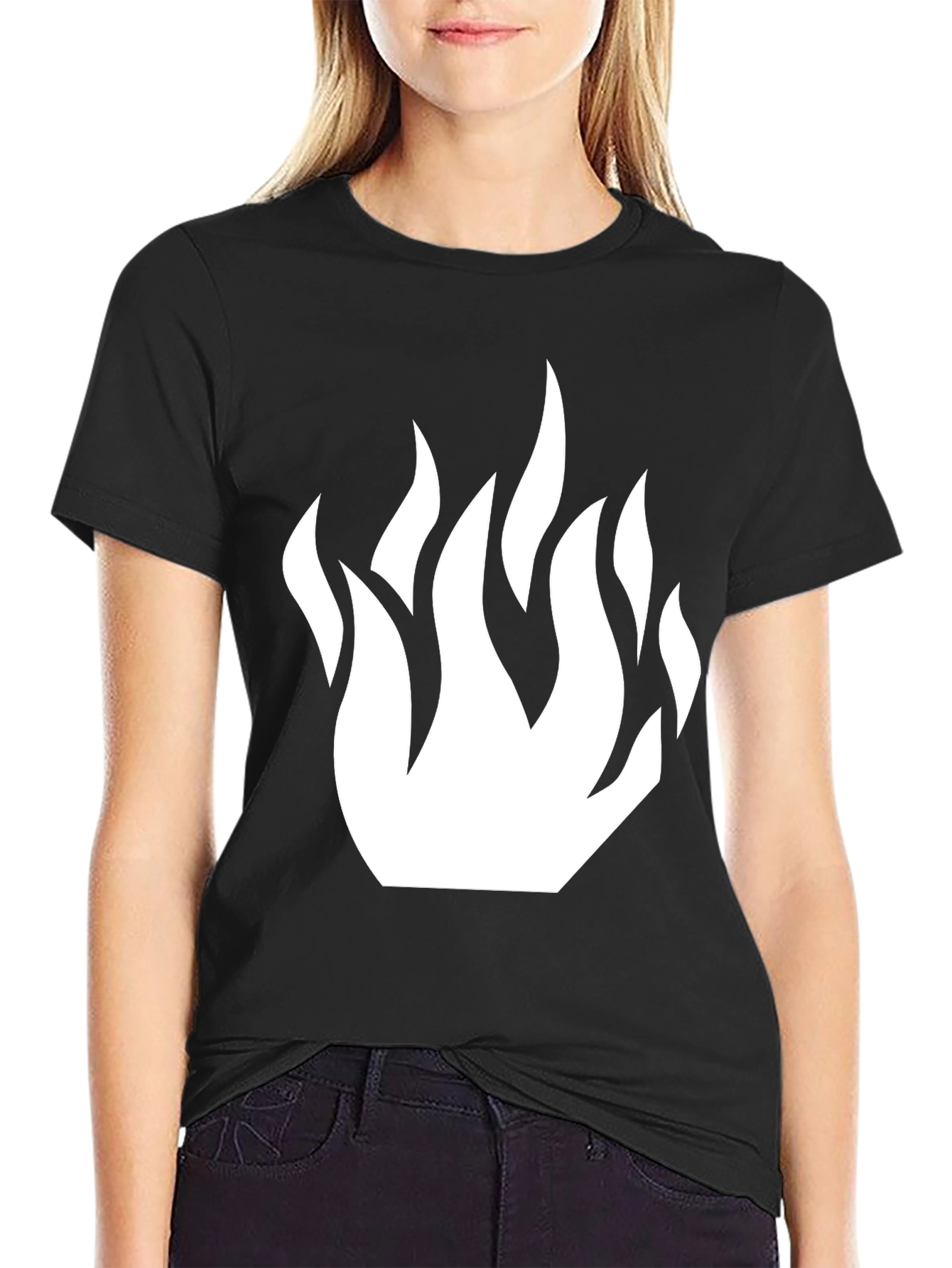 Flame Graphic Black T-Shirt