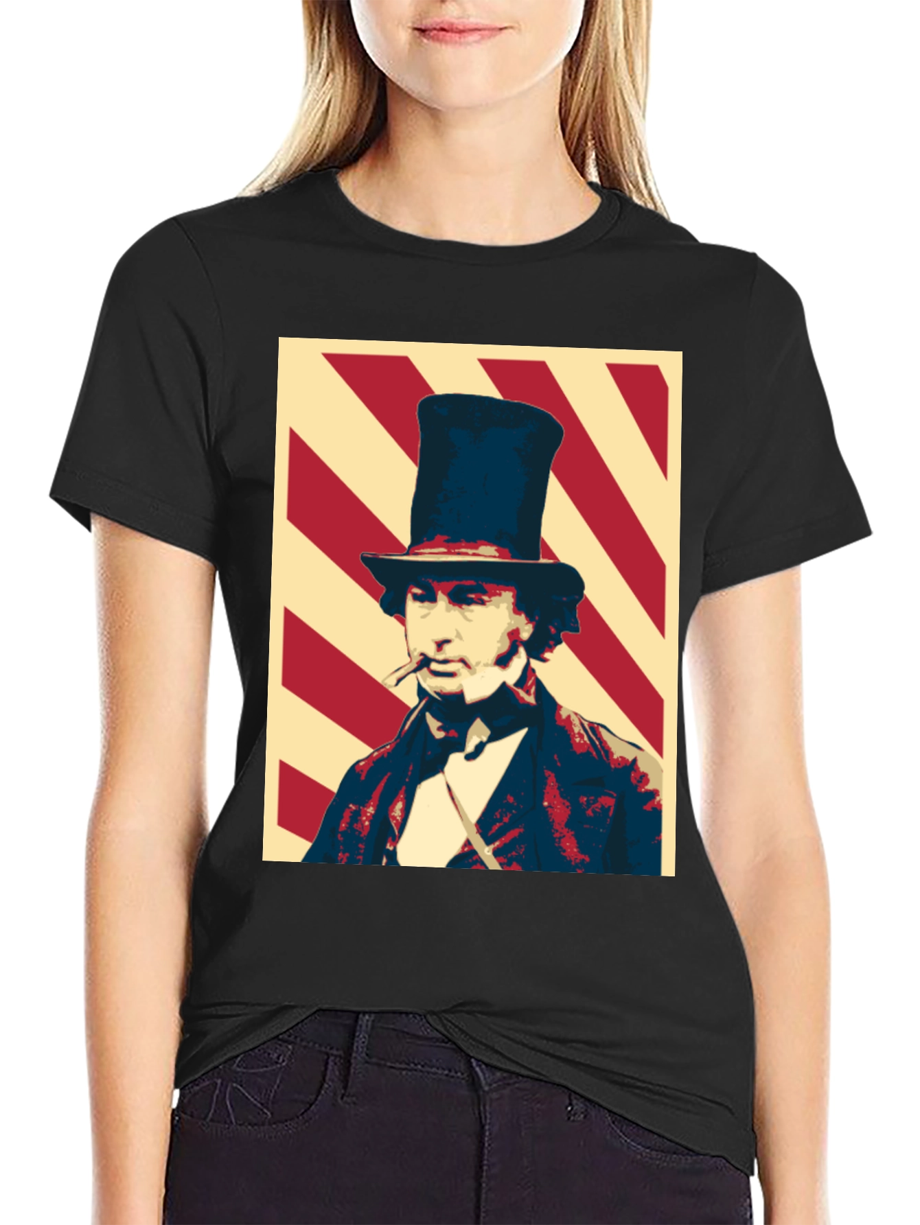 Dandy Gentleman Graphic Tee - Stylish Black T-Shirt