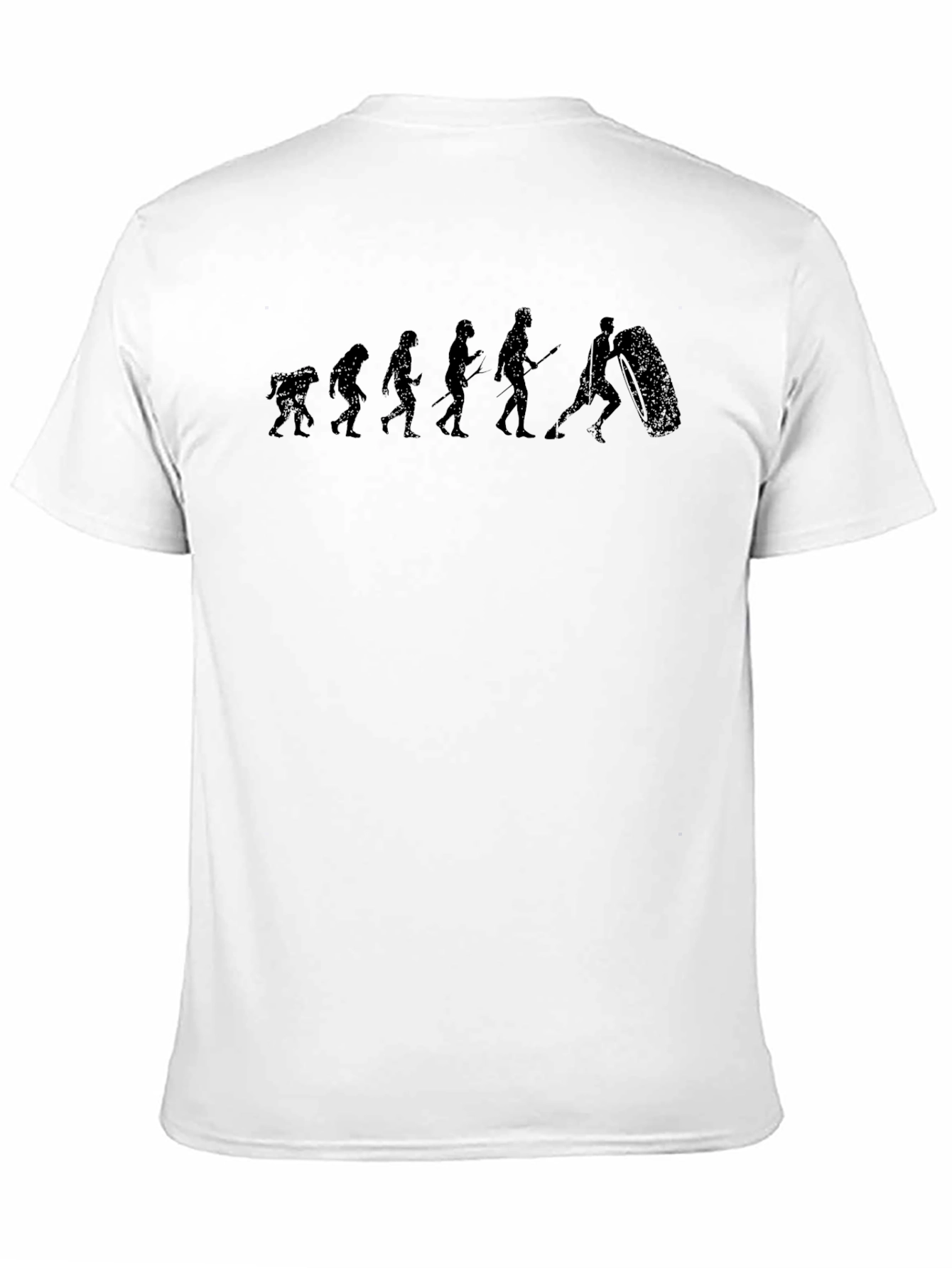 Evolution Tire Flip Tee - Black Graphic T-Shirt