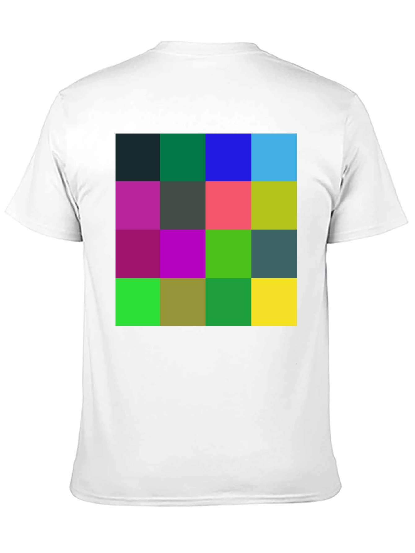 Geometric Squares Black T-Shirt - Abstract Design