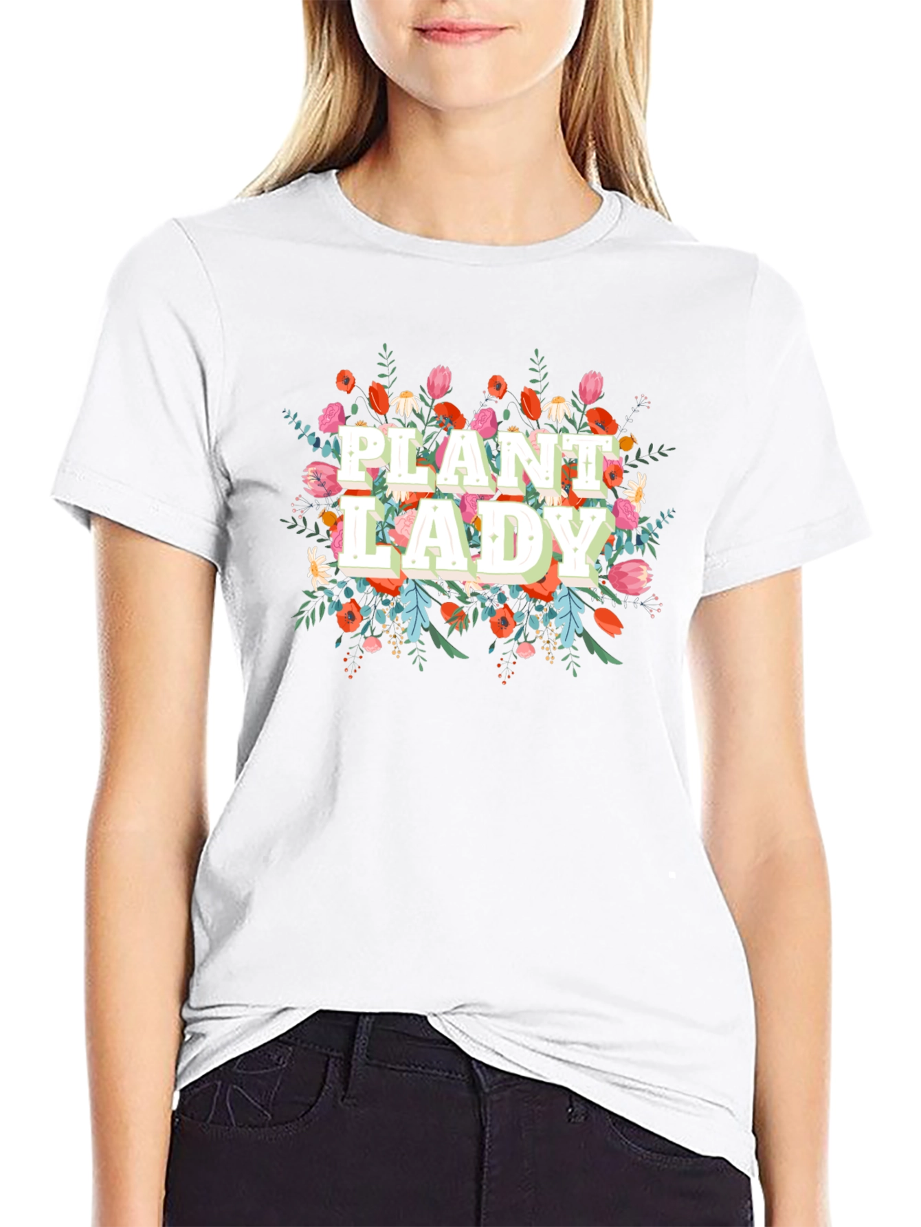 Plant Lady Graphic Tee - Floral Design