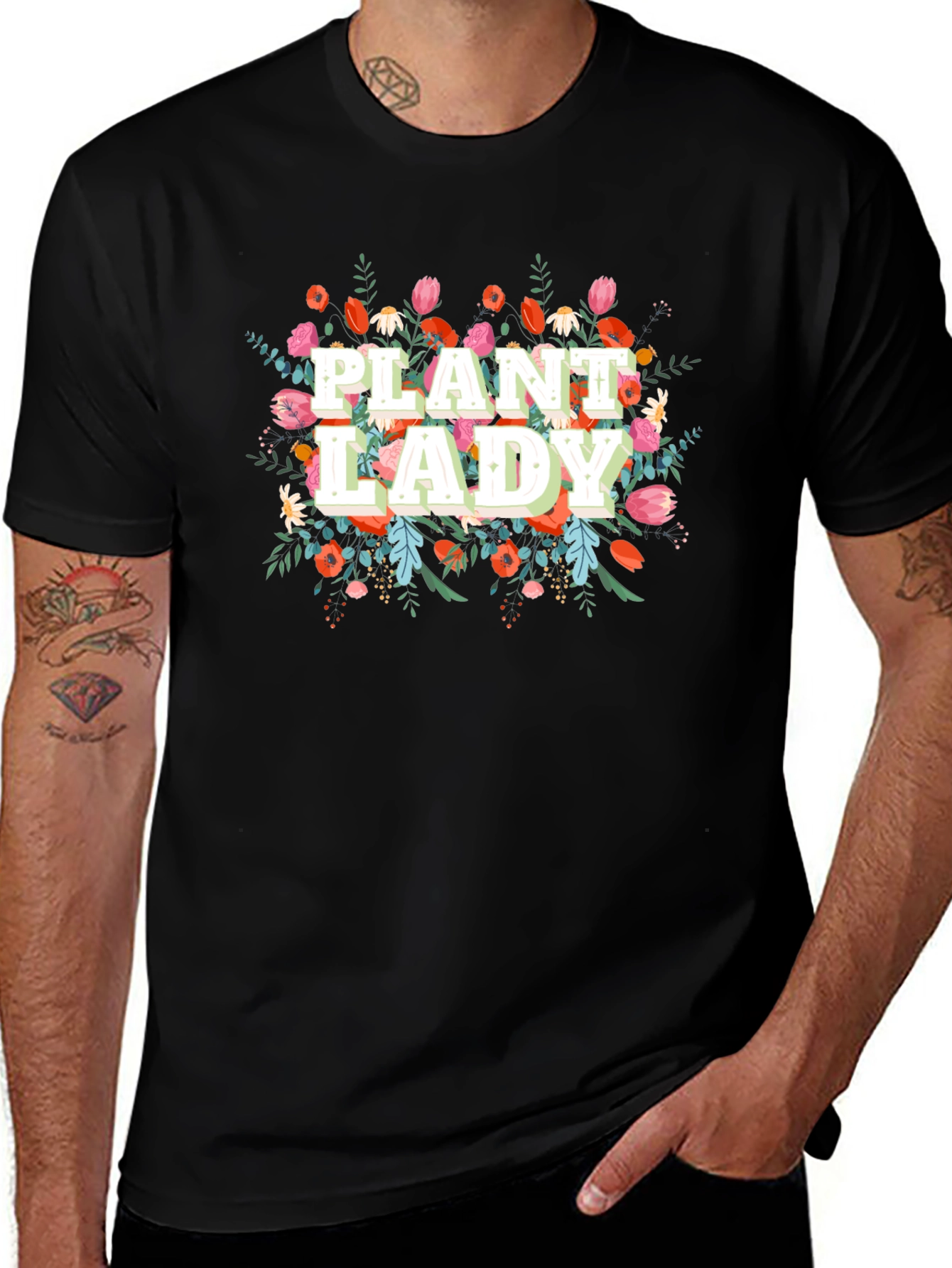 Plant Lady Graphic Tee - Floral Design