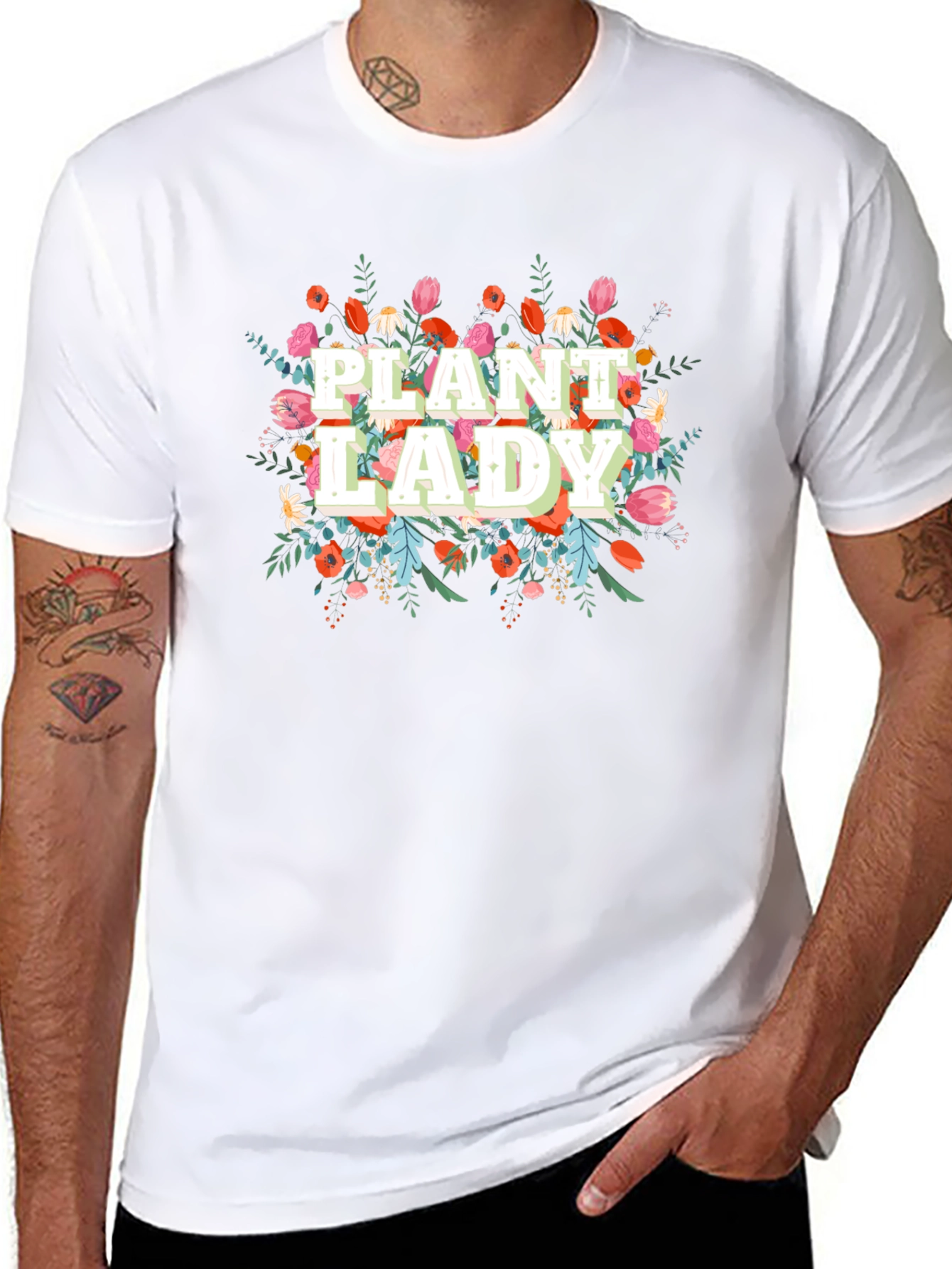 Plant Lady Graphic Tee - Floral Design