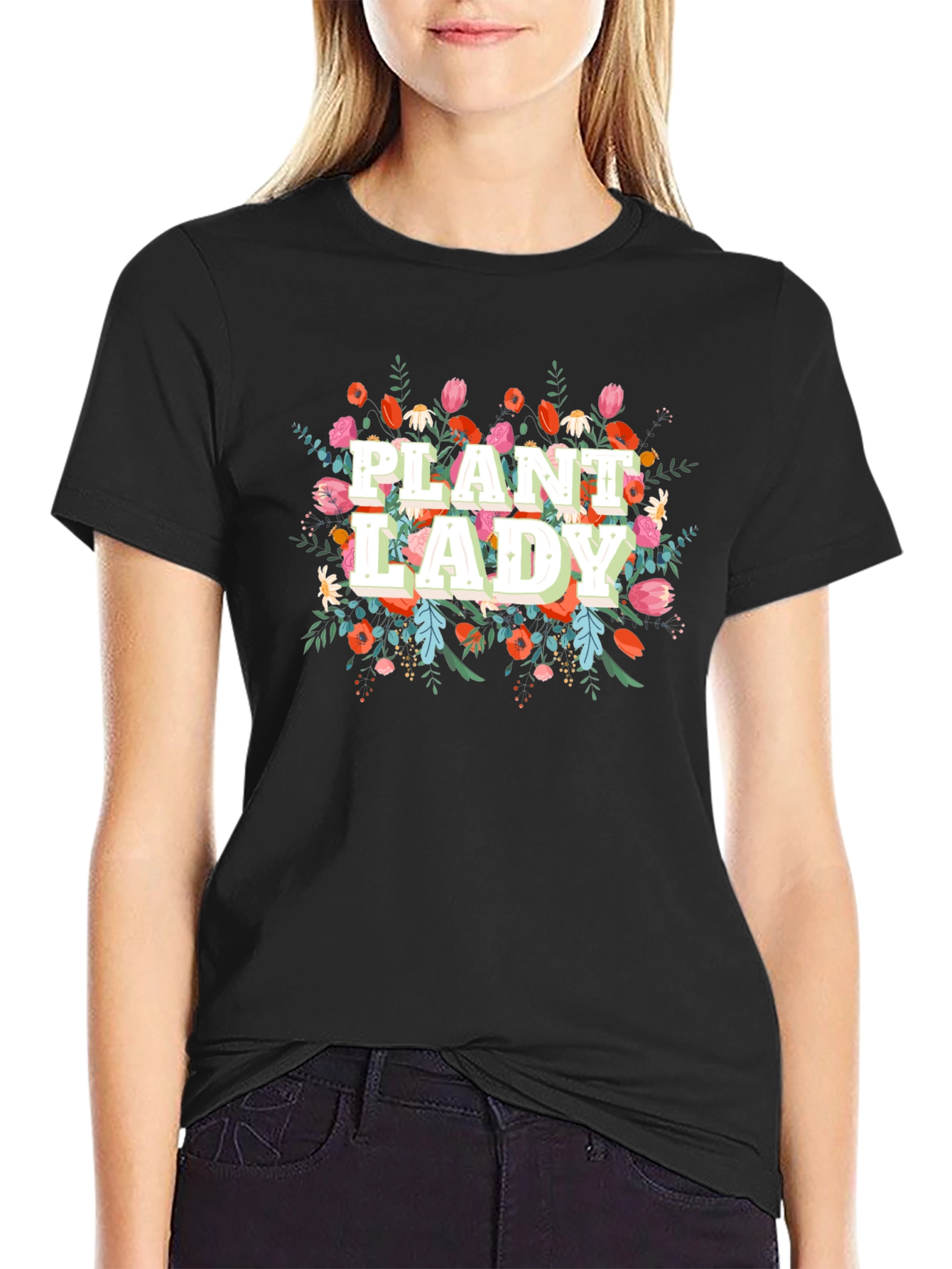 Plant Lady Graphic Tee - Floral Design