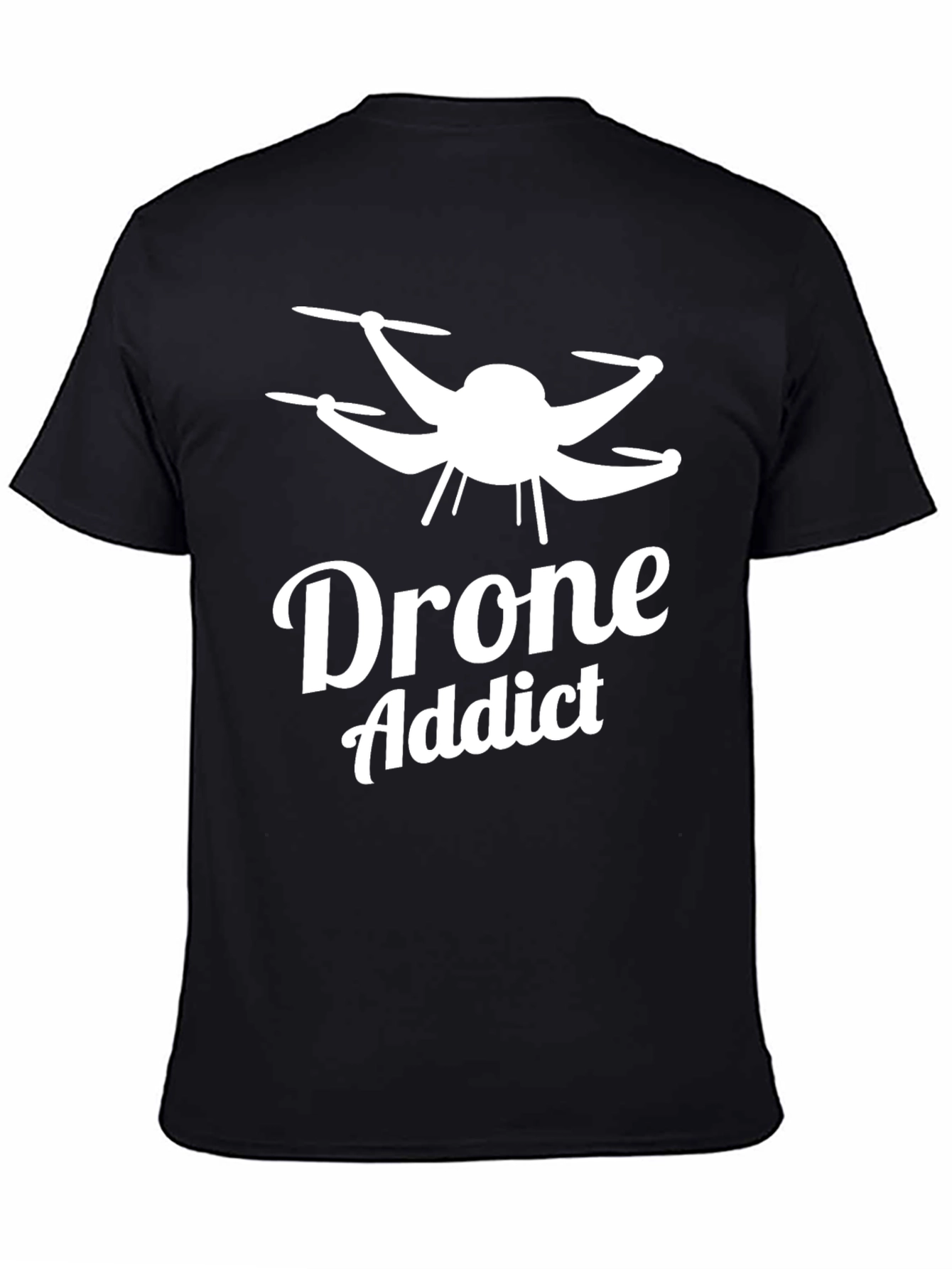 Drone Addict Graphic T-Shirt - Black