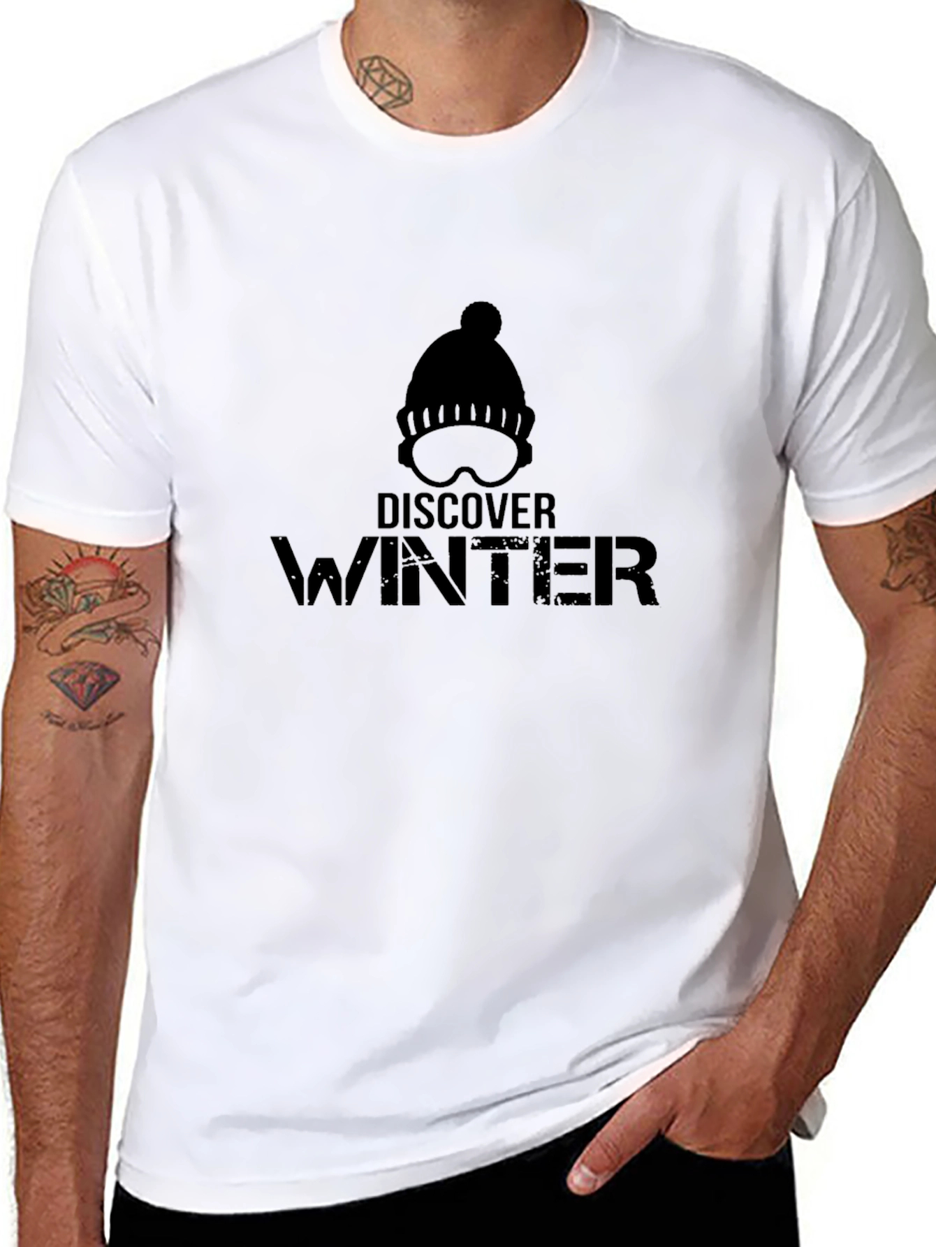 Discover Winter Black T-Shirt
