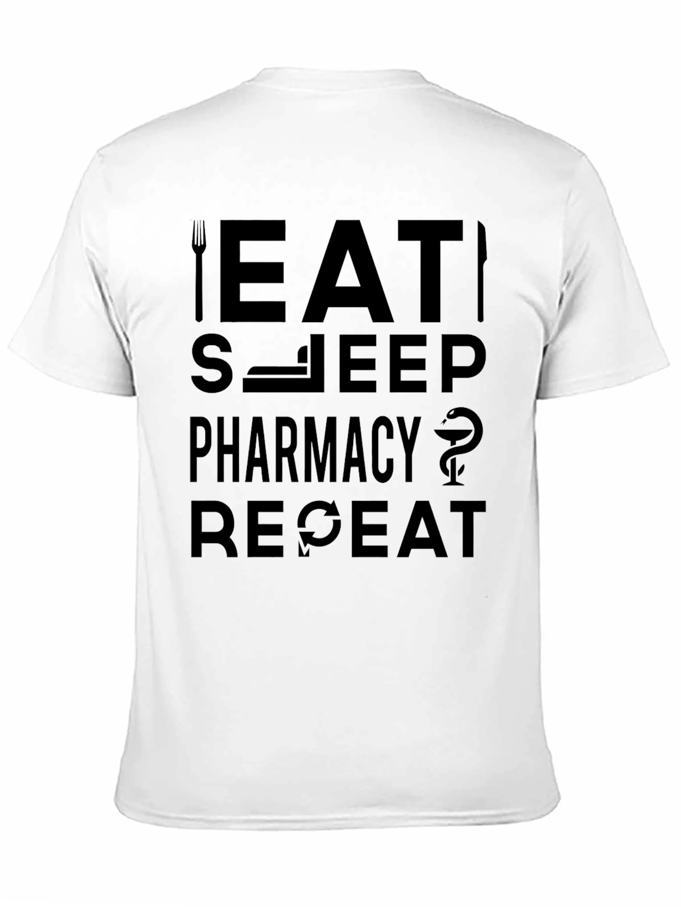 Eat Sleep Pharmacy Repeat Black T-Shirt