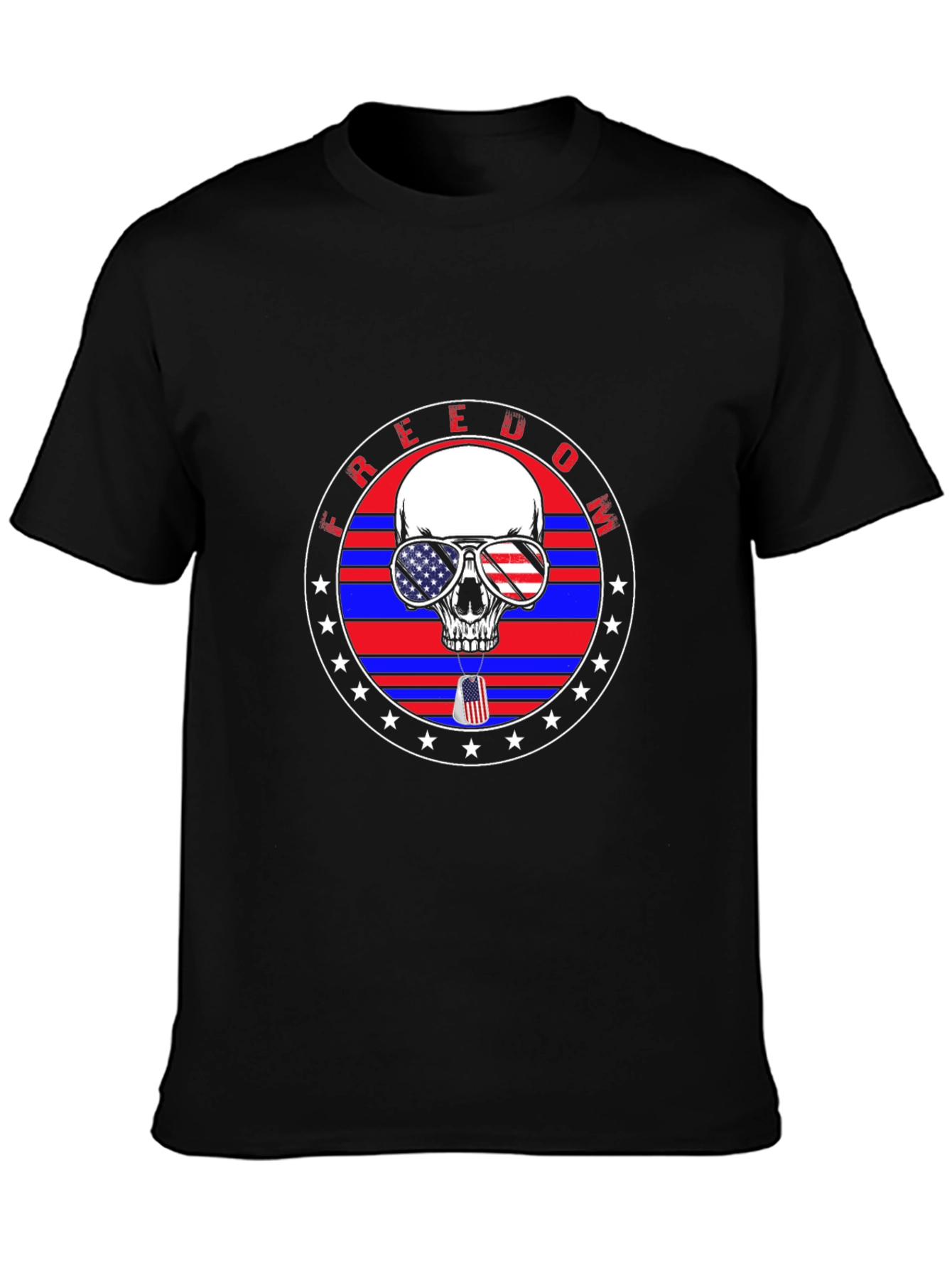 Freedom Skull Graphic T-Shirt