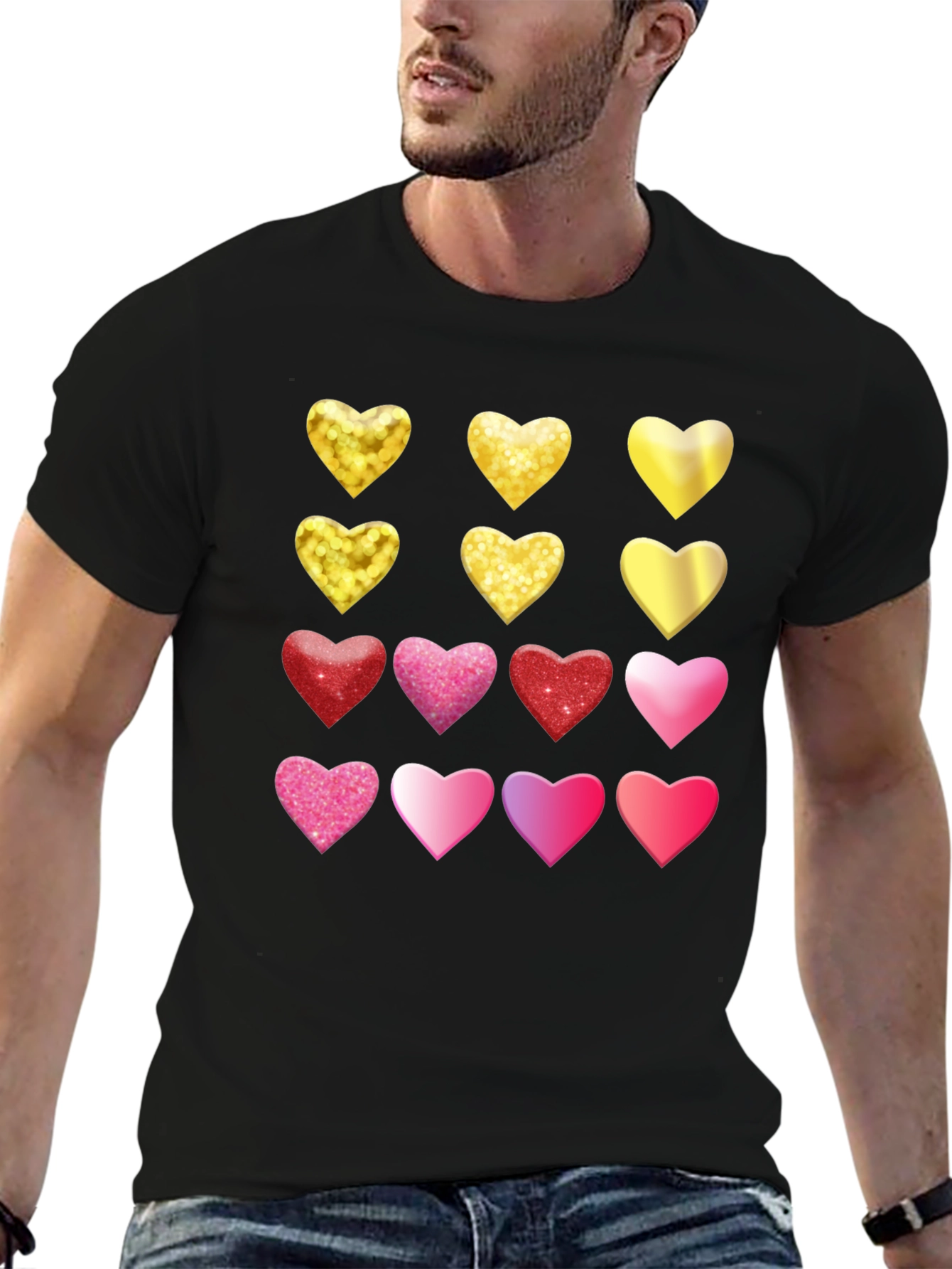 Heart Pattern Tee - Love & Sparkle Style