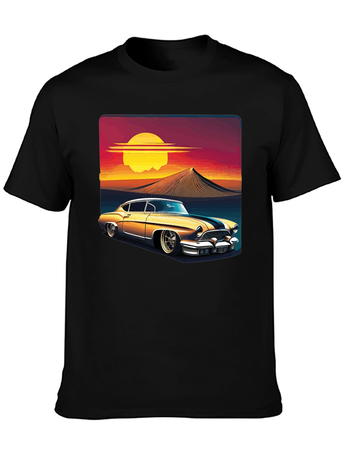 Sunset Ride Black Graphic Tee