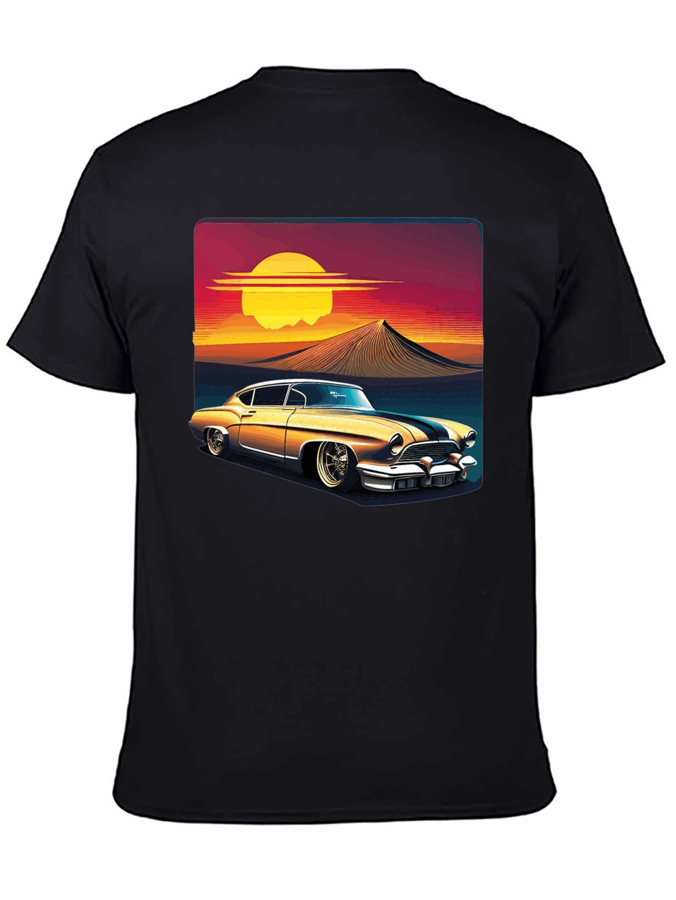 Sunset Ride Black Graphic Tee