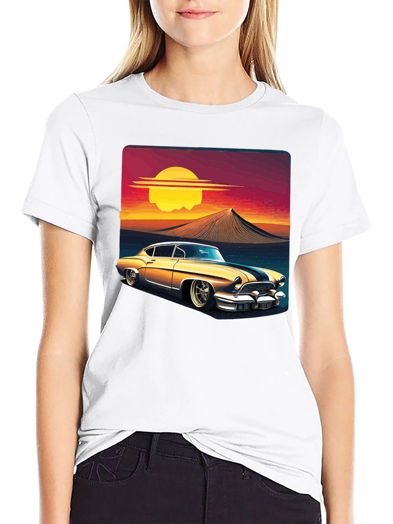 Sunset Ride Black Graphic Tee
