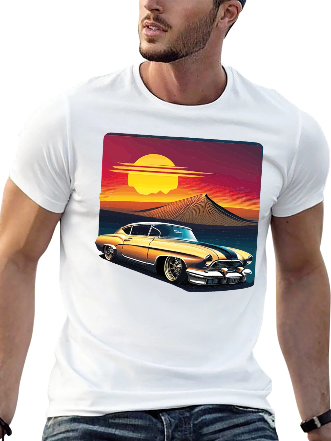 Sunset Ride Black Graphic Tee