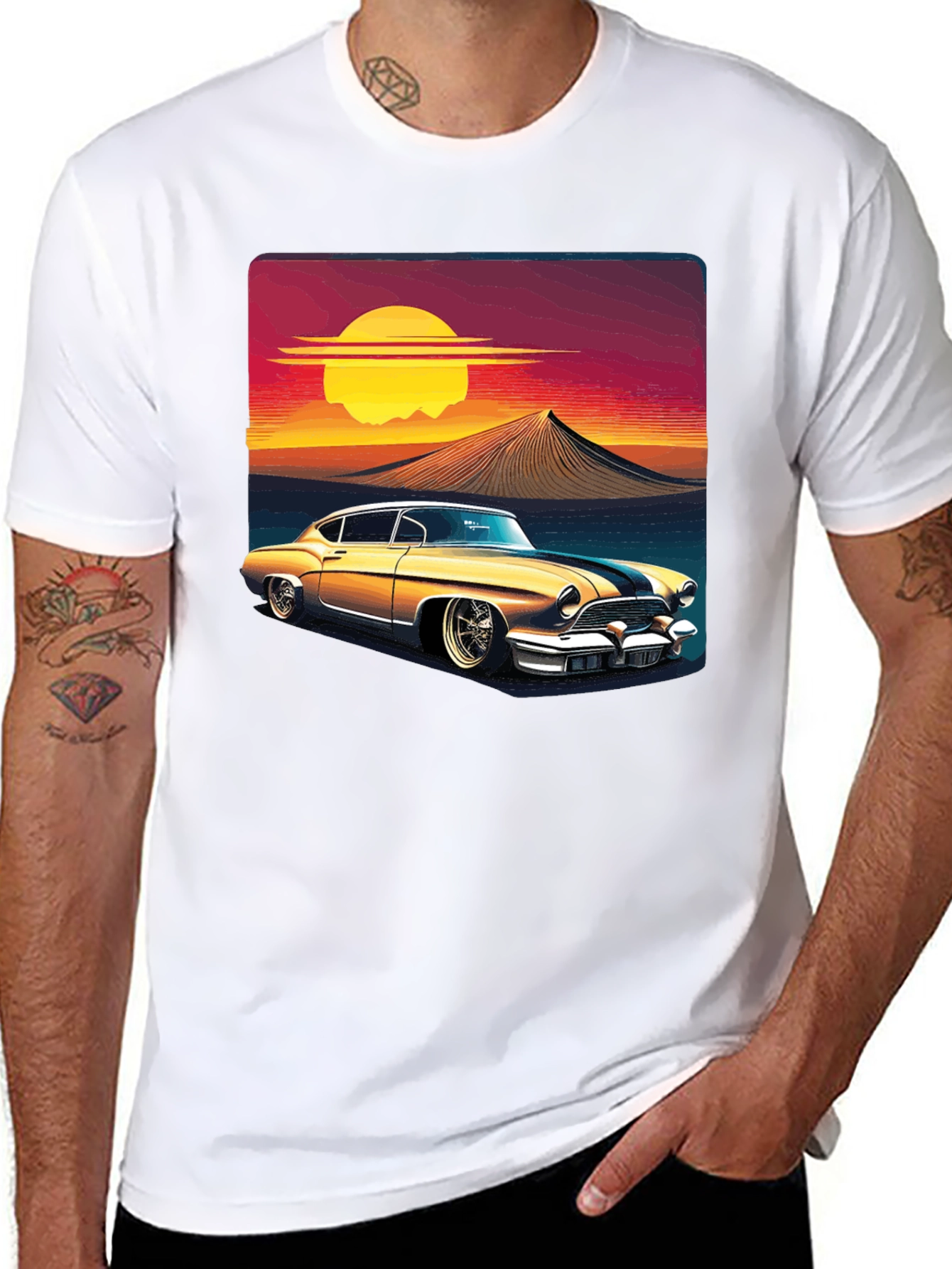 Sunset Ride Black Graphic Tee