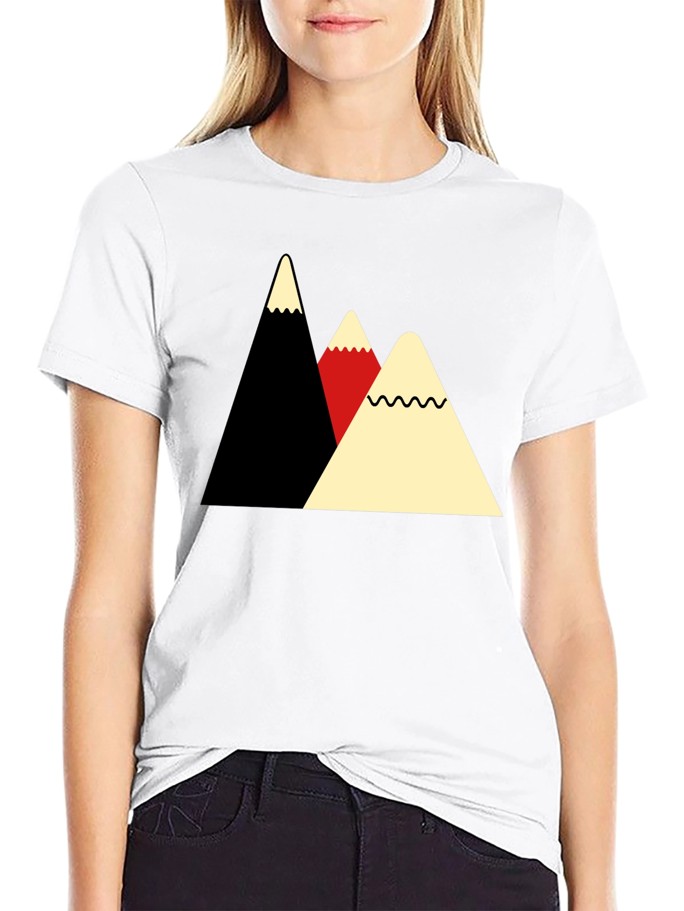 Mountain Peak Graphic Tee - Black Unisex T-Shirt