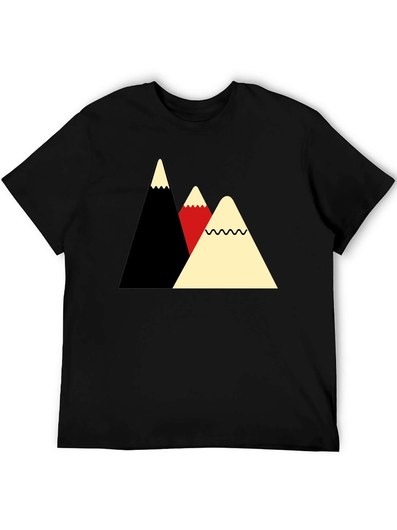 Mountain Peak Graphic Tee - Black Unisex T-Shirt