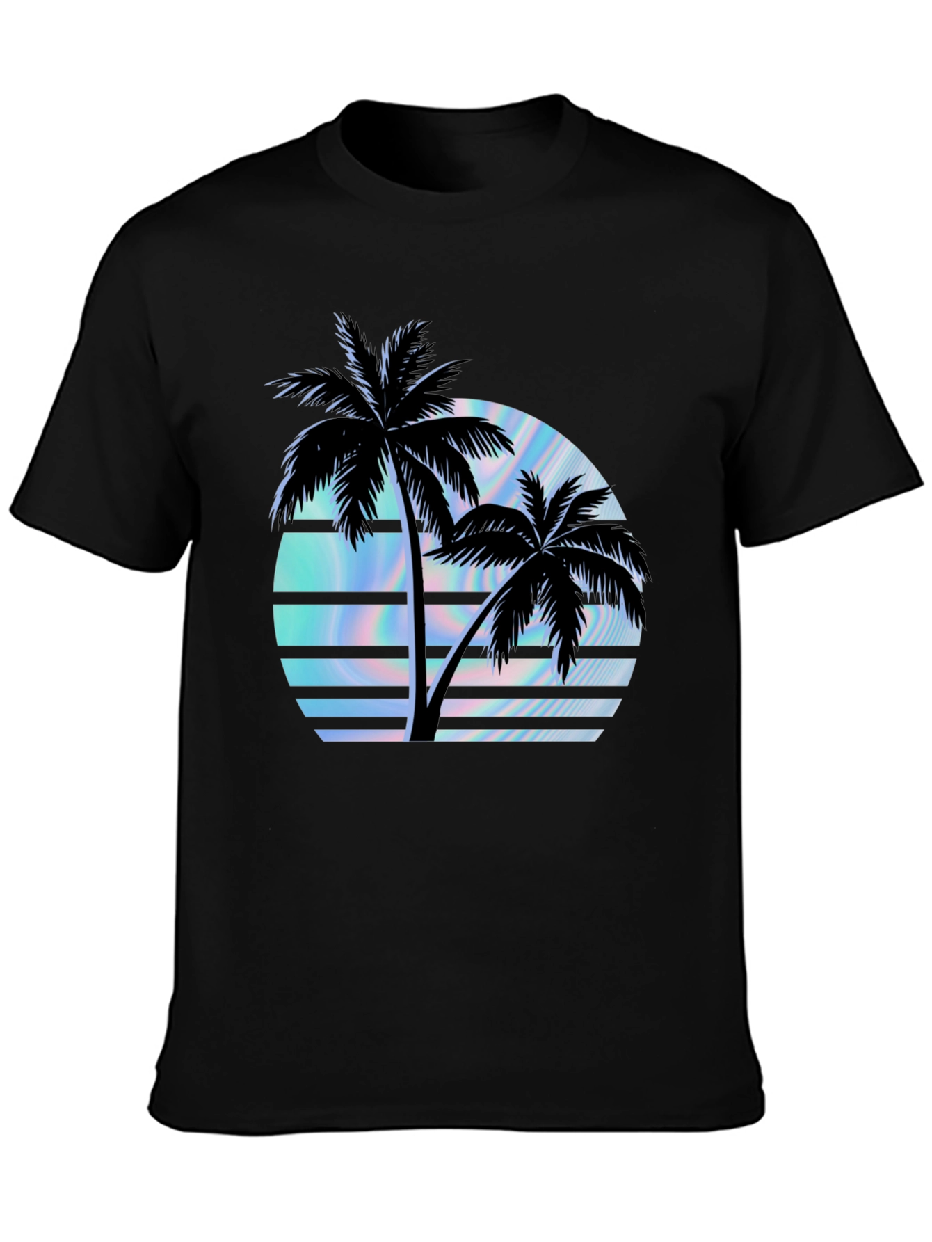 Retro Palm Tree Sunset Graphic T-Shirt