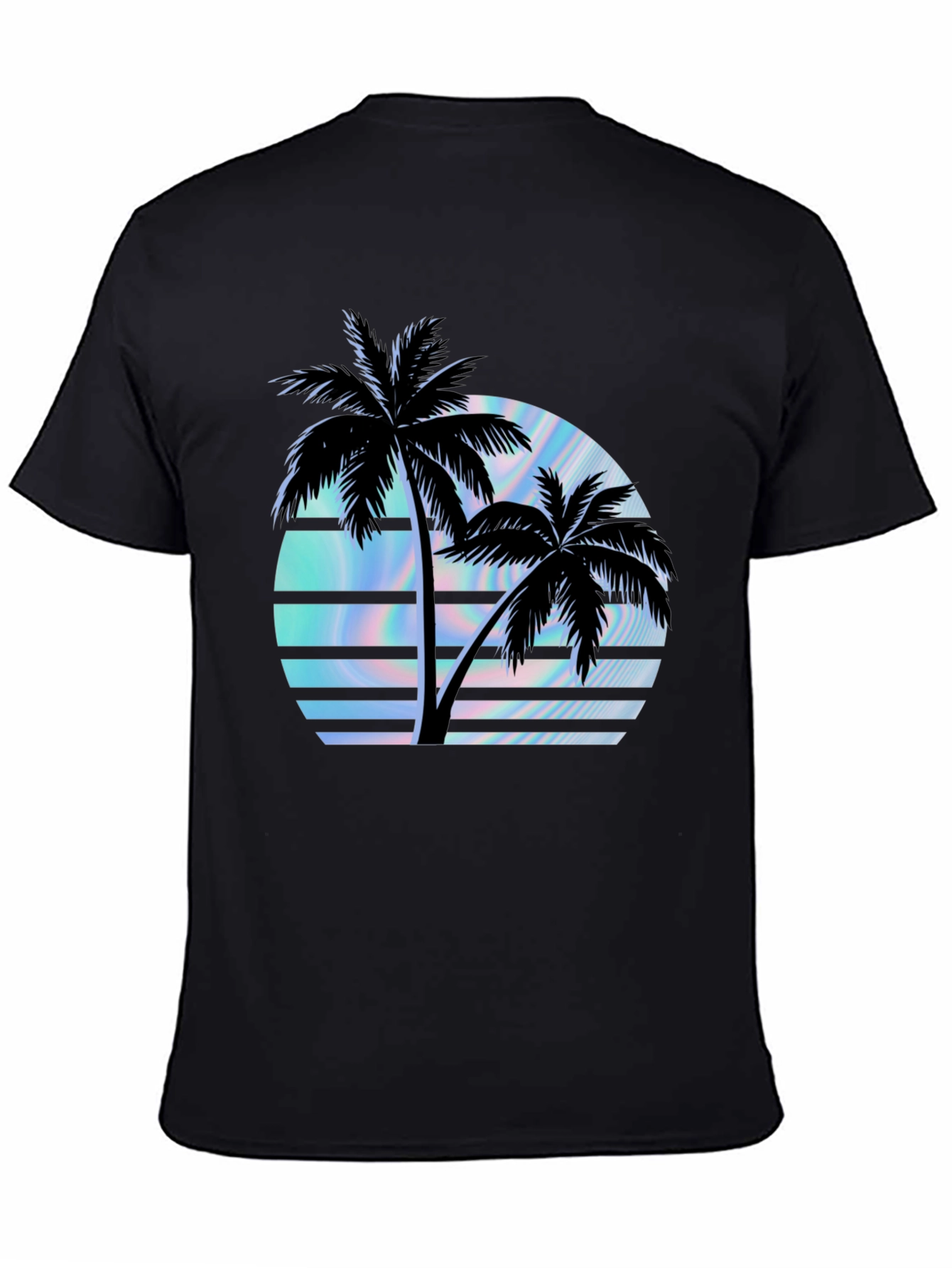 Retro Palm Tree Sunset Graphic T-Shirt