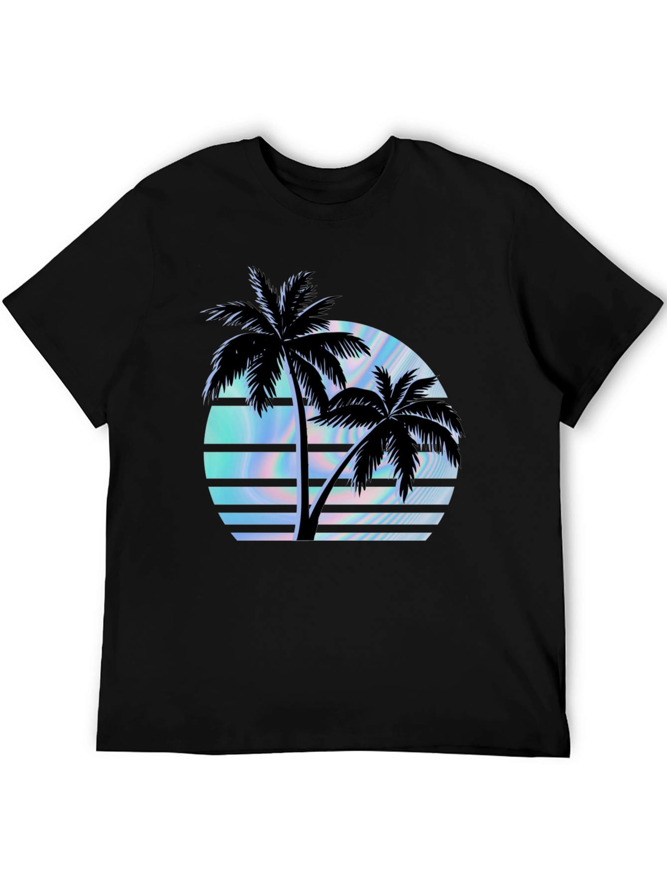 Retro Palm Tree Sunset Graphic T-Shirt