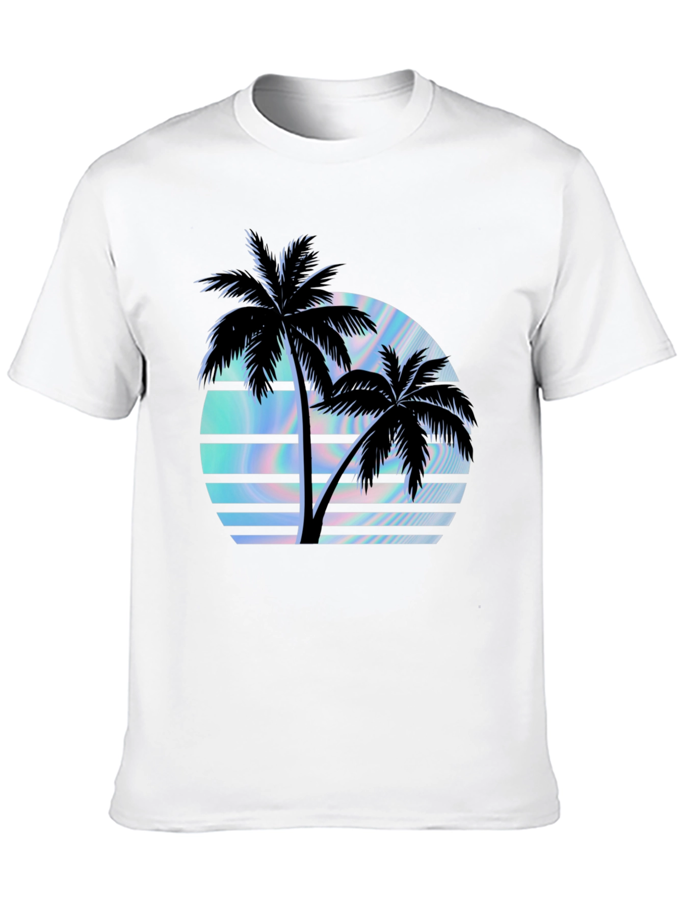 Retro Palm Tree Sunset Graphic T-Shirt