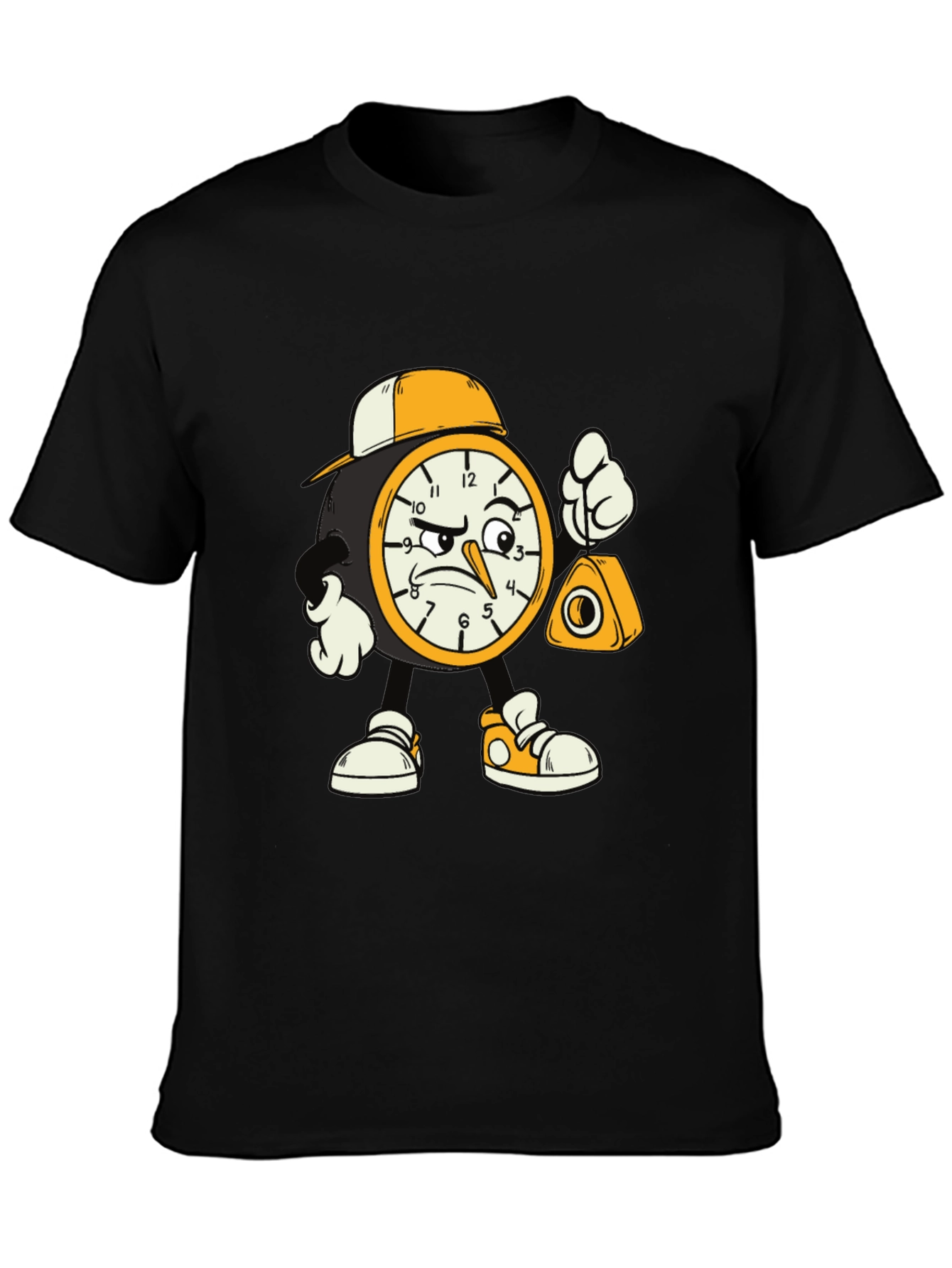 Cartoon Clock Graphic Tee