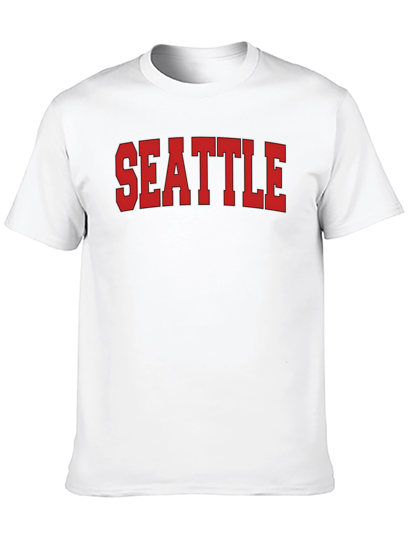 Seattle Graphic T-Shirt - Bold Red Lettering