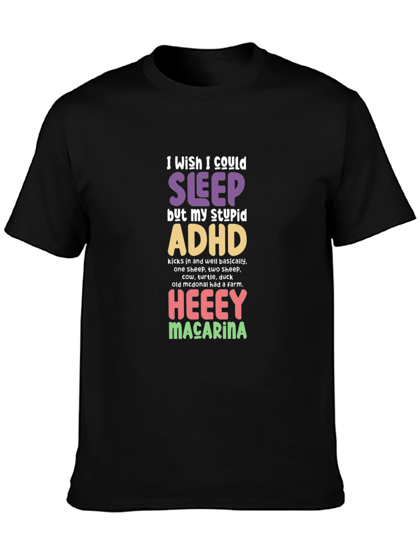 Funny ADHD Sleep Graphic T-Shirt