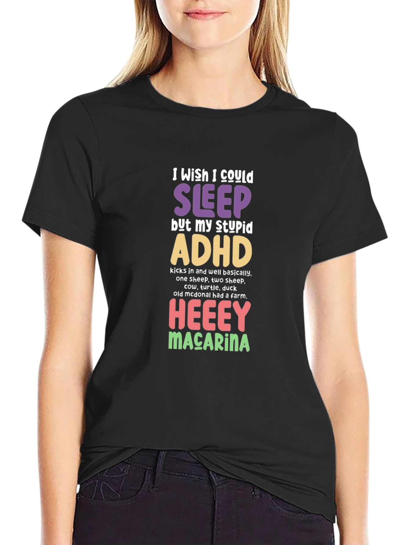 Funny ADHD Sleep Graphic T-Shirt