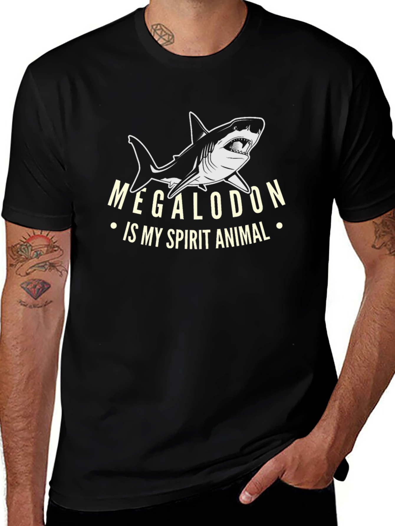 Megalodon Spirit Animal Graphic Tee