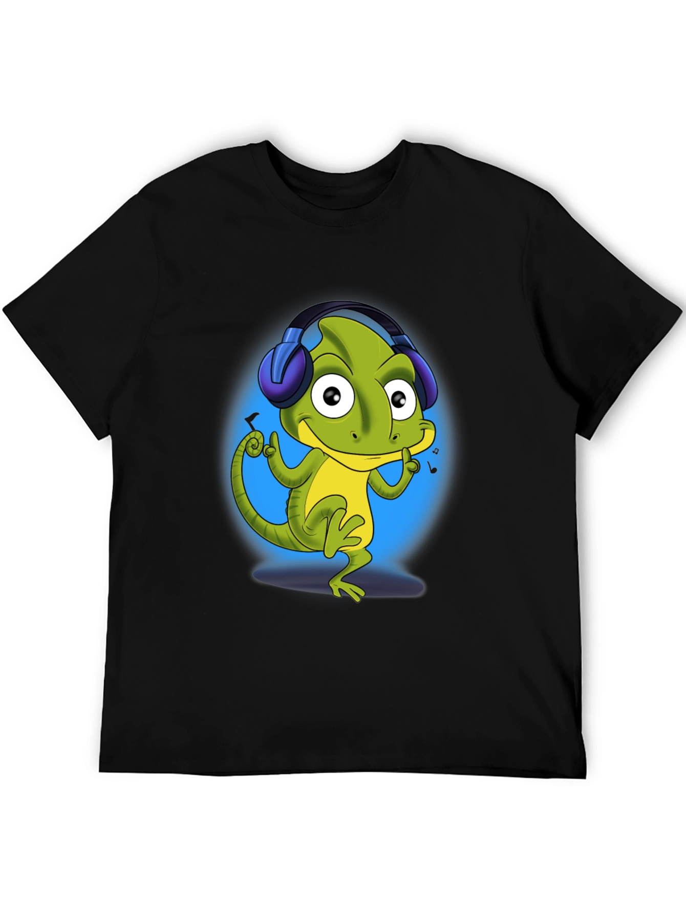 Cool Lizard DJ T-Shirt - Black Cotton Tee