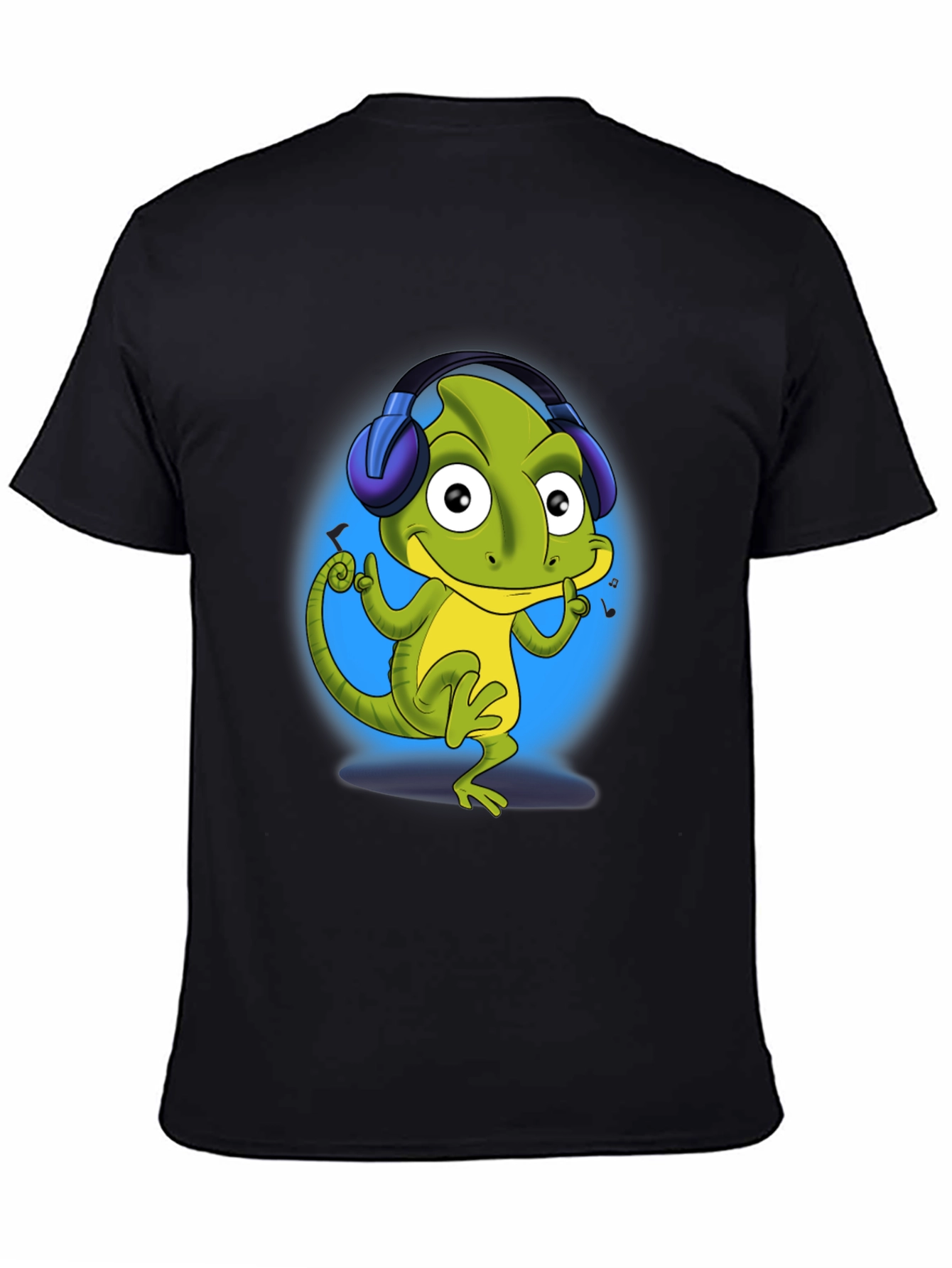 Cool Lizard DJ T-Shirt - Black Cotton Tee