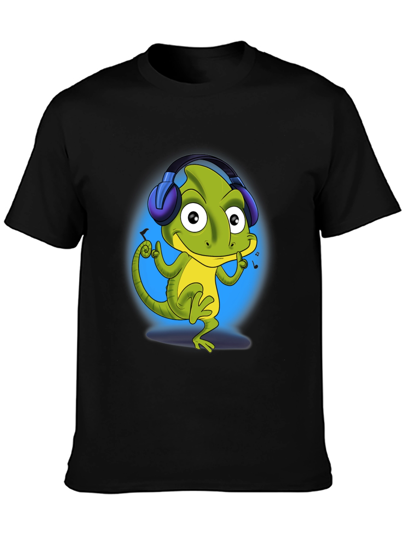 Cool Lizard DJ T-Shirt - Black Cotton Tee
