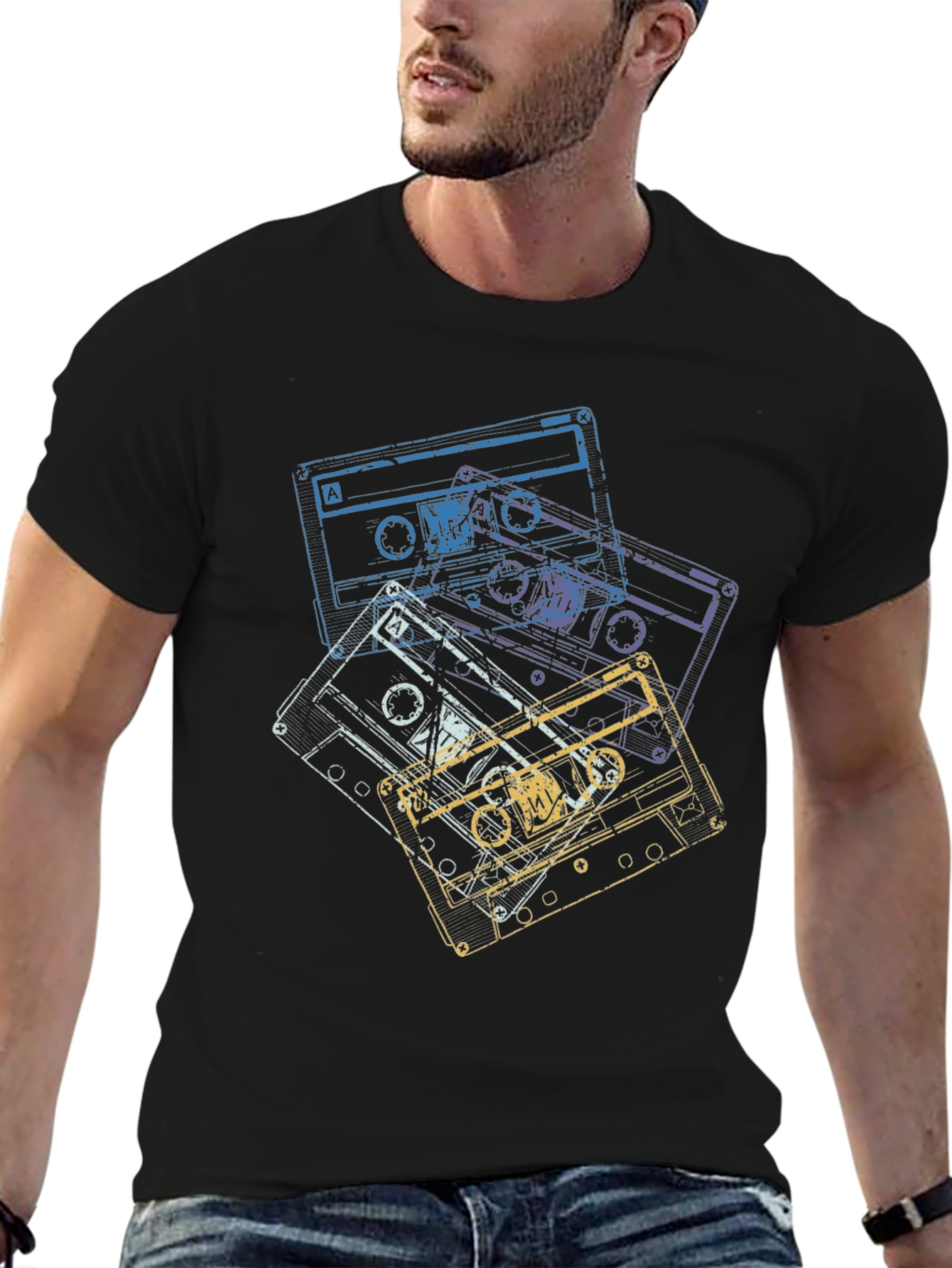 Retro Cassette Tape Graphic T-Shirt
