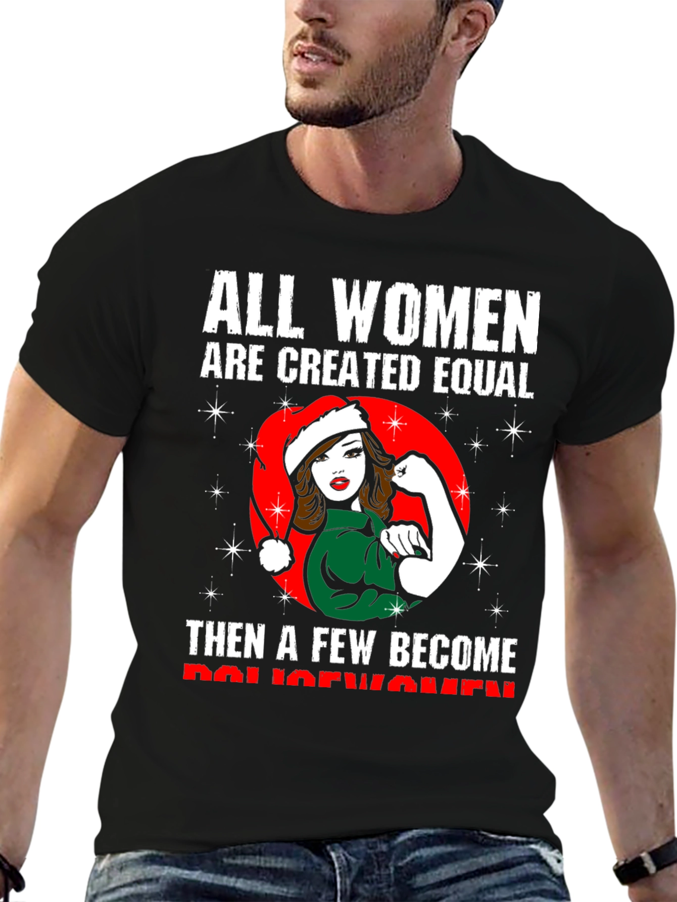 Empowered Policewomen Christmas T-Shirt